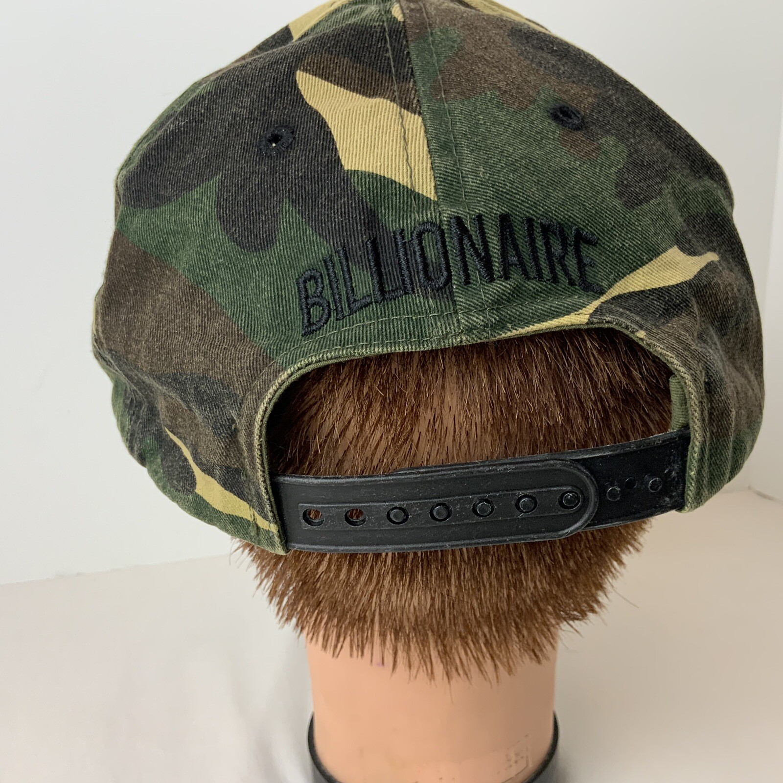 VTG Top Level “Billionaire” Camo Distressed Cotton SnapBack Cap Hat