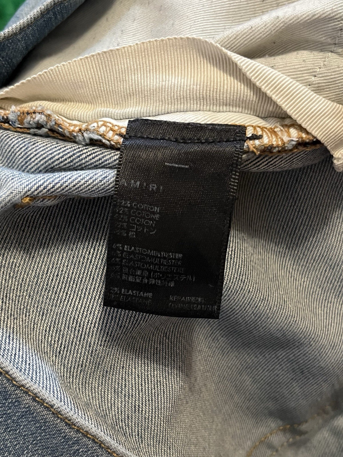 Amiri Camo Bones clay indigo Jeans size 34