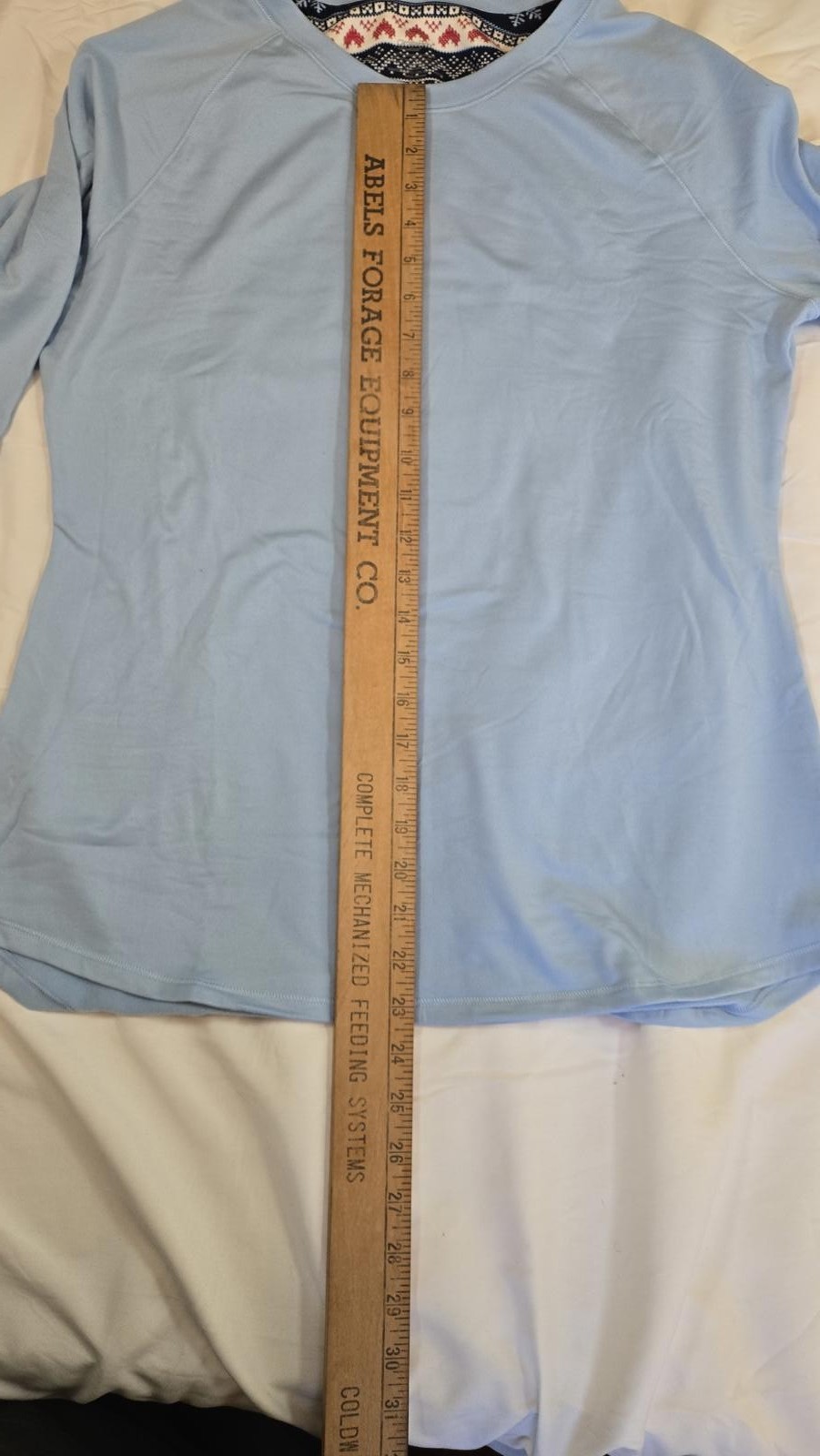 Womens ClimateRight Long Sleeve Shirt and leggins set in Light Blue Size Large
