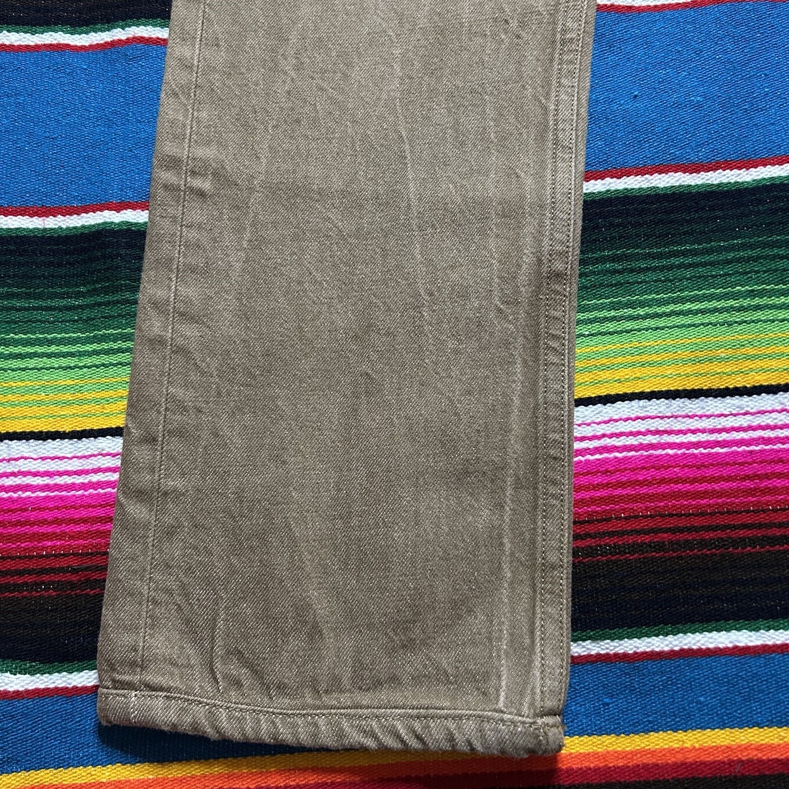 Gustin Jeans Selvedge Brown Size 34 California Slim Raw Button Fly