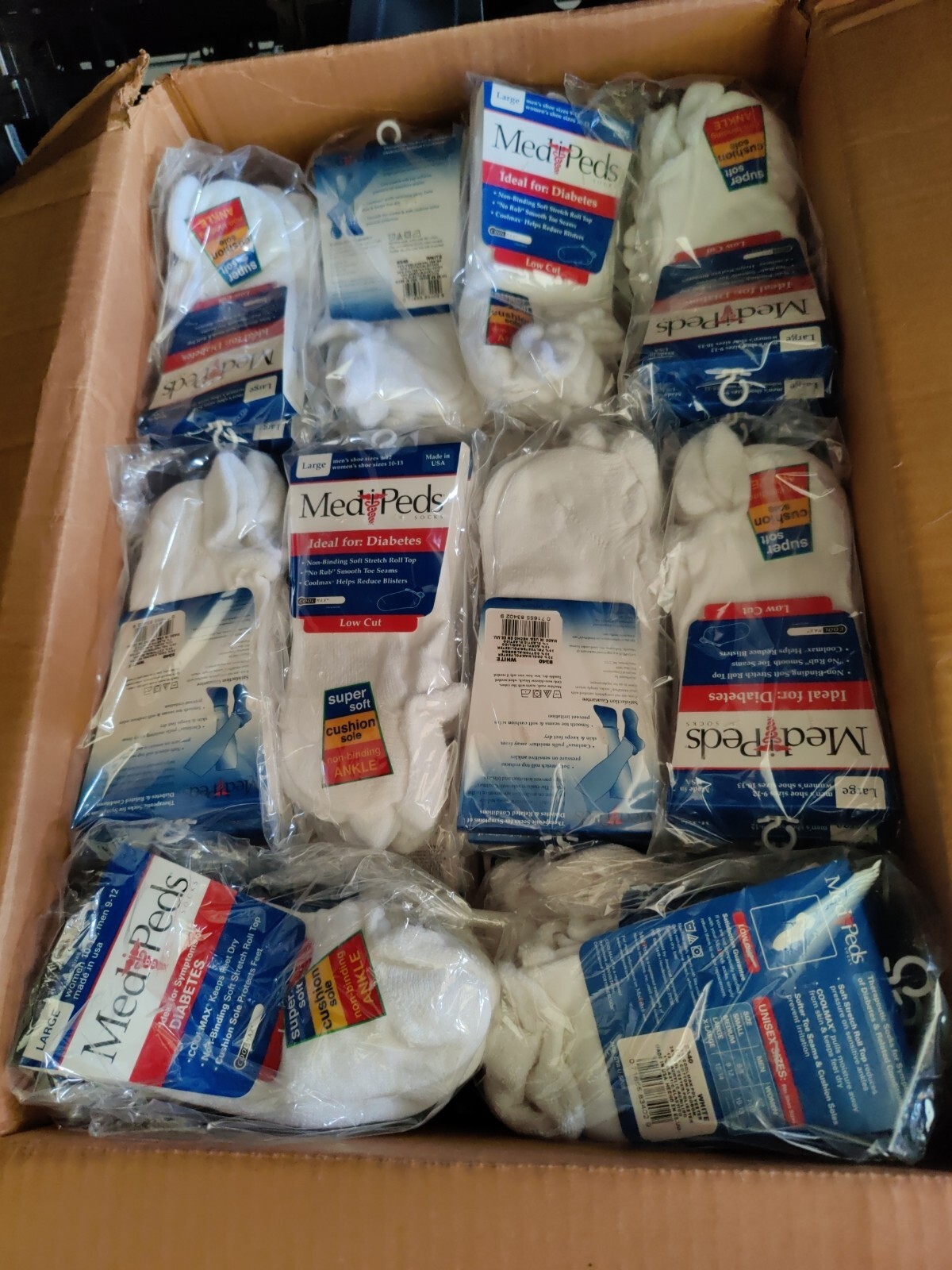 new medipeds socks men&women low cut.made in USA. 120 pairs in pack.