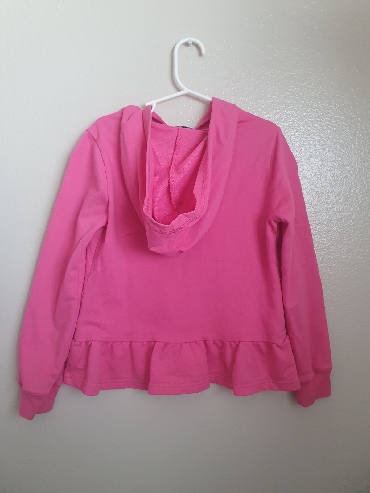 French Toast Girls Ruffled Pink Full Zip Hoodie Size 7-8
