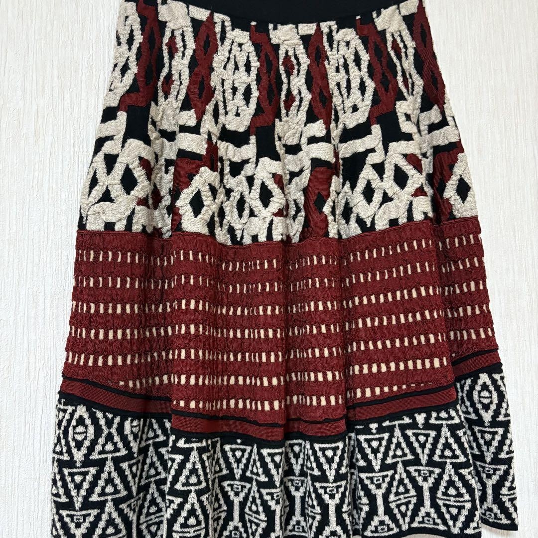 ETRO Knit Flare Skirt Size 40 Length 21.6 inches