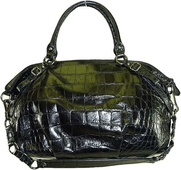 Coach Madison Sophia Croc Leather Satchel Antique Black G1082-15954, pre-Owned