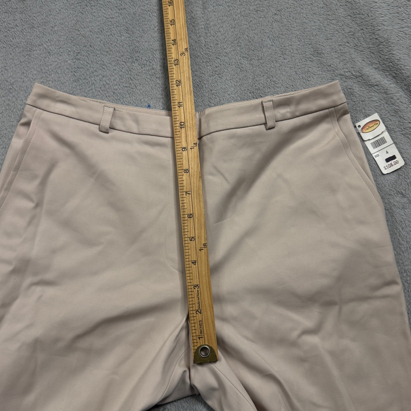 NWT Talbots Women’s Beige Stretch Pants Size 4 (W28in.xL31In.) Dress Career