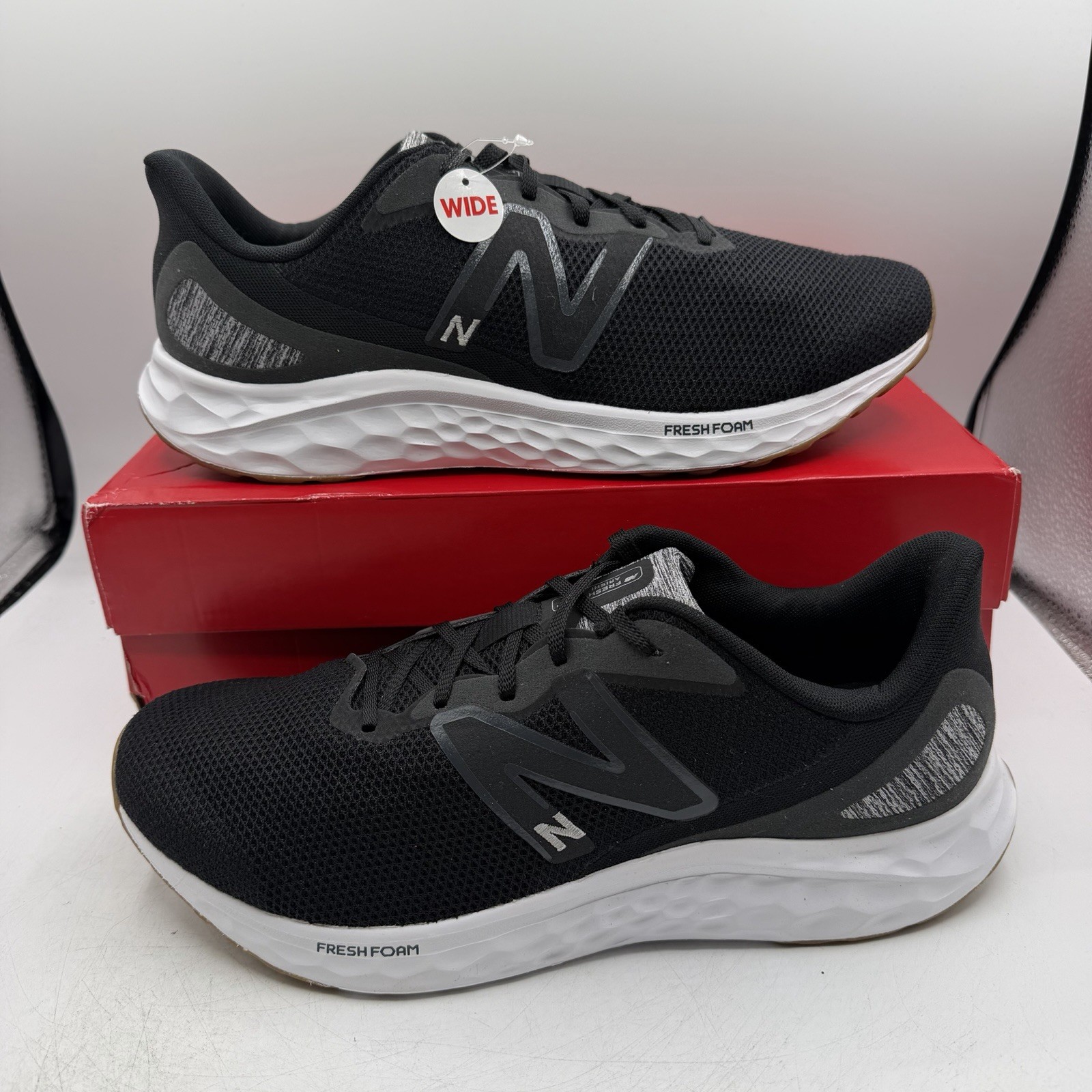 New Balance Fresh Foam Arishi v4 Running Shoes Mens 11 4E EXTRA WIDE Black Grey