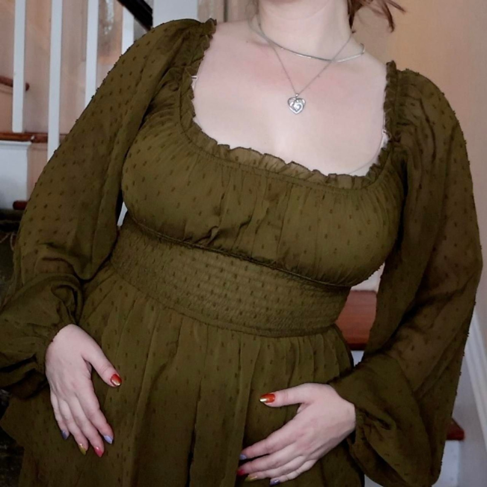 Urban Outfitters Olive Green Romper Sz Medium Milkmaid Mesh Swamp Fairy Grunge