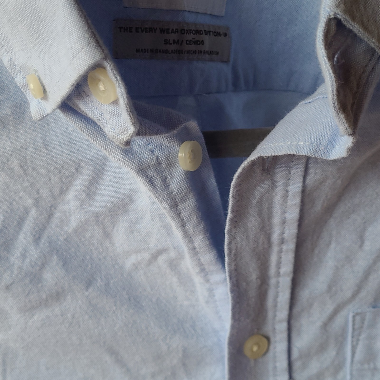 Goodfellow & Co Every Wear Oxford Button-Up Men’s Sz S Slim Blue L/S Pockets
