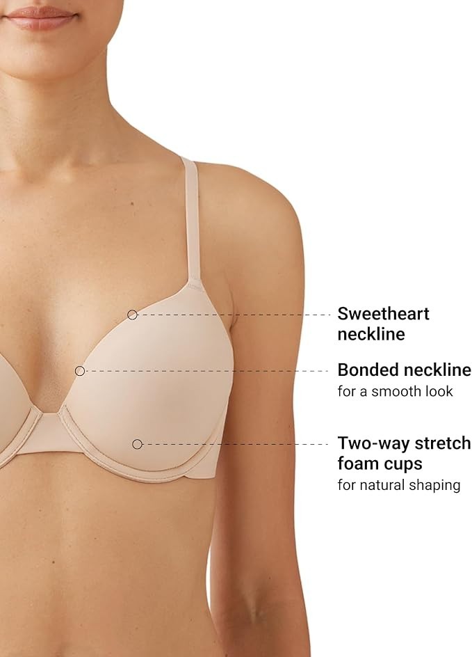 b.tempt’d by Wacoal 953380 Upgraded Lightly Padded T-Shirt Bra Sand 36B NWT $48