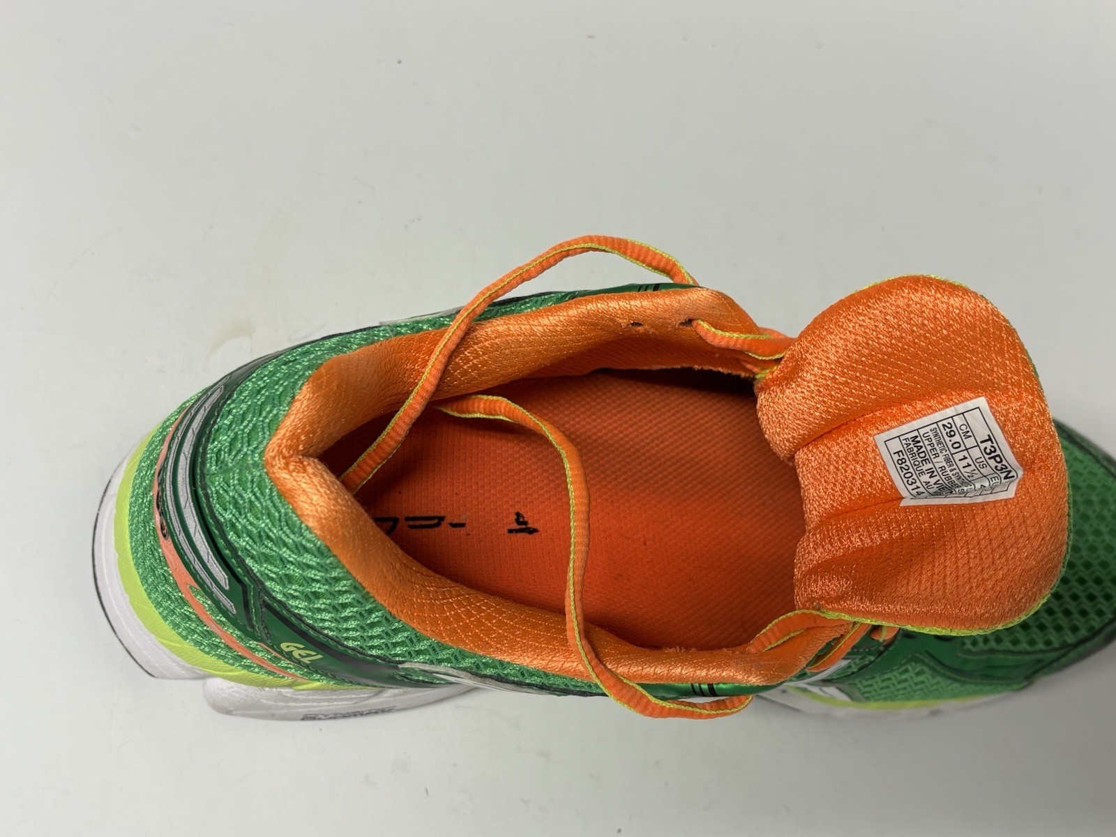 ASICS GEL Mens GT-2000 2 Classic Green White Orange Clownfish Running Shoe-11.5