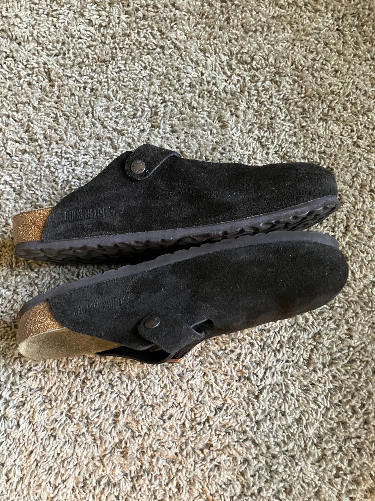 Birkenstock Men’s Boston Suede Brown Mocha Sandals Clogs Sz 10 10.5 43