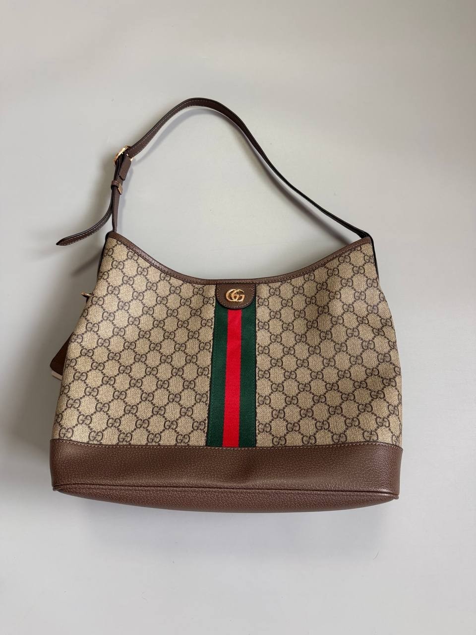 GUCCI Ophidia Large Beige/Ebony GG Shoulder Bag