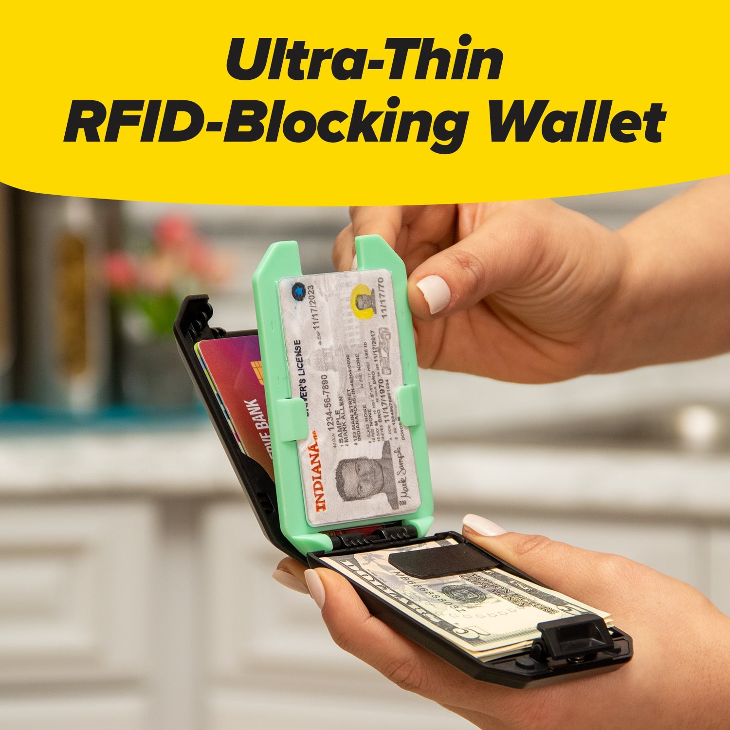 Slim Mint Wallet 2 Pack, Ultra-Thin RFID-Blocking, AS-SEEN-ON-TV, ID Theft