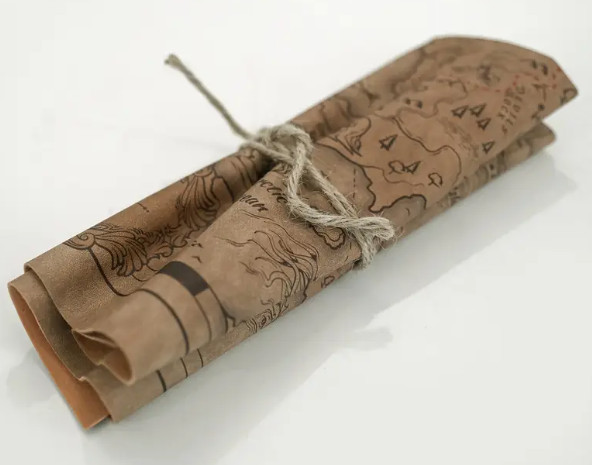 Pirate Treasure Map Costume Prop PU Artificial Leather