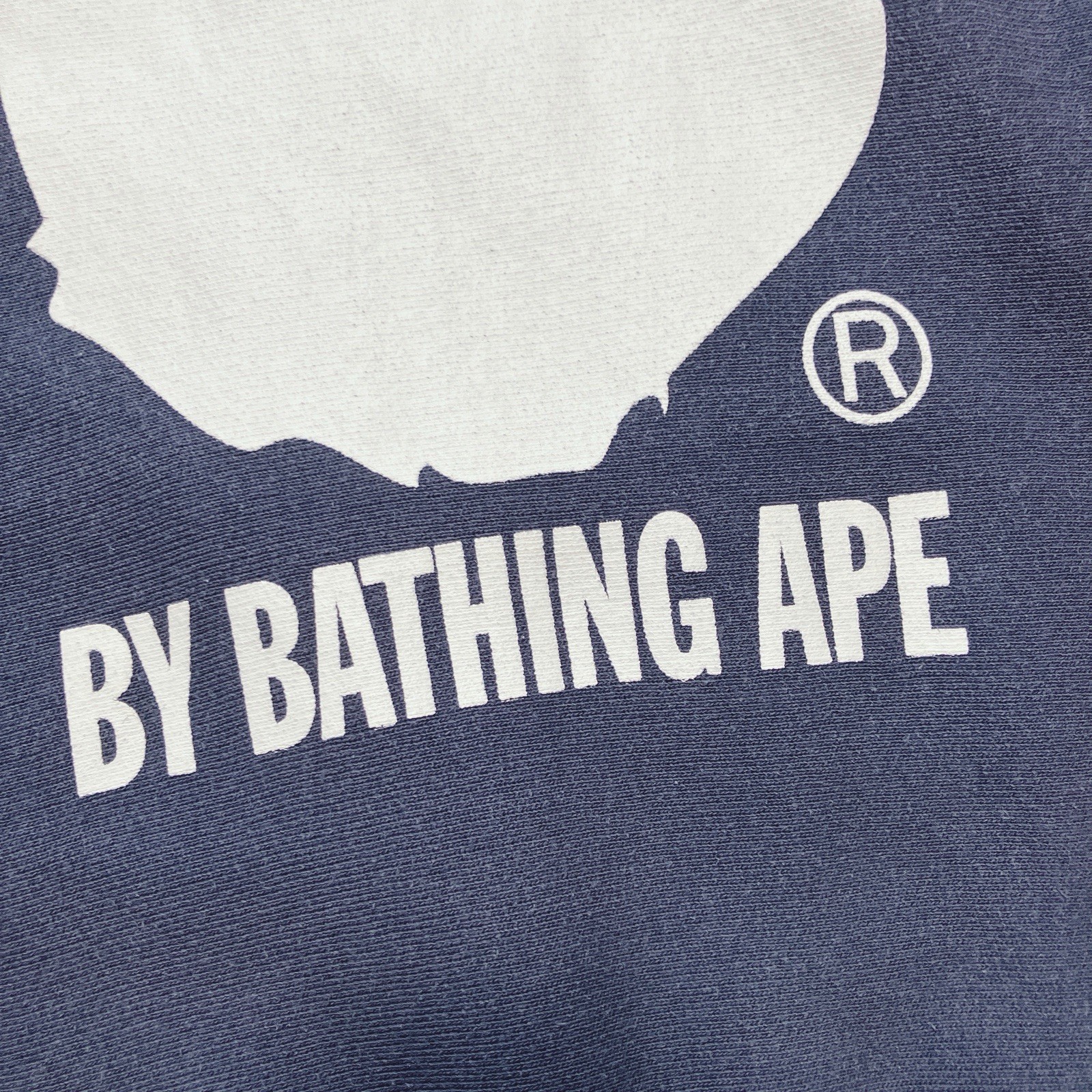 A BATHING APE Champion Reverse Weave Logo Print Sweatshirt Men’s Size XL Japan