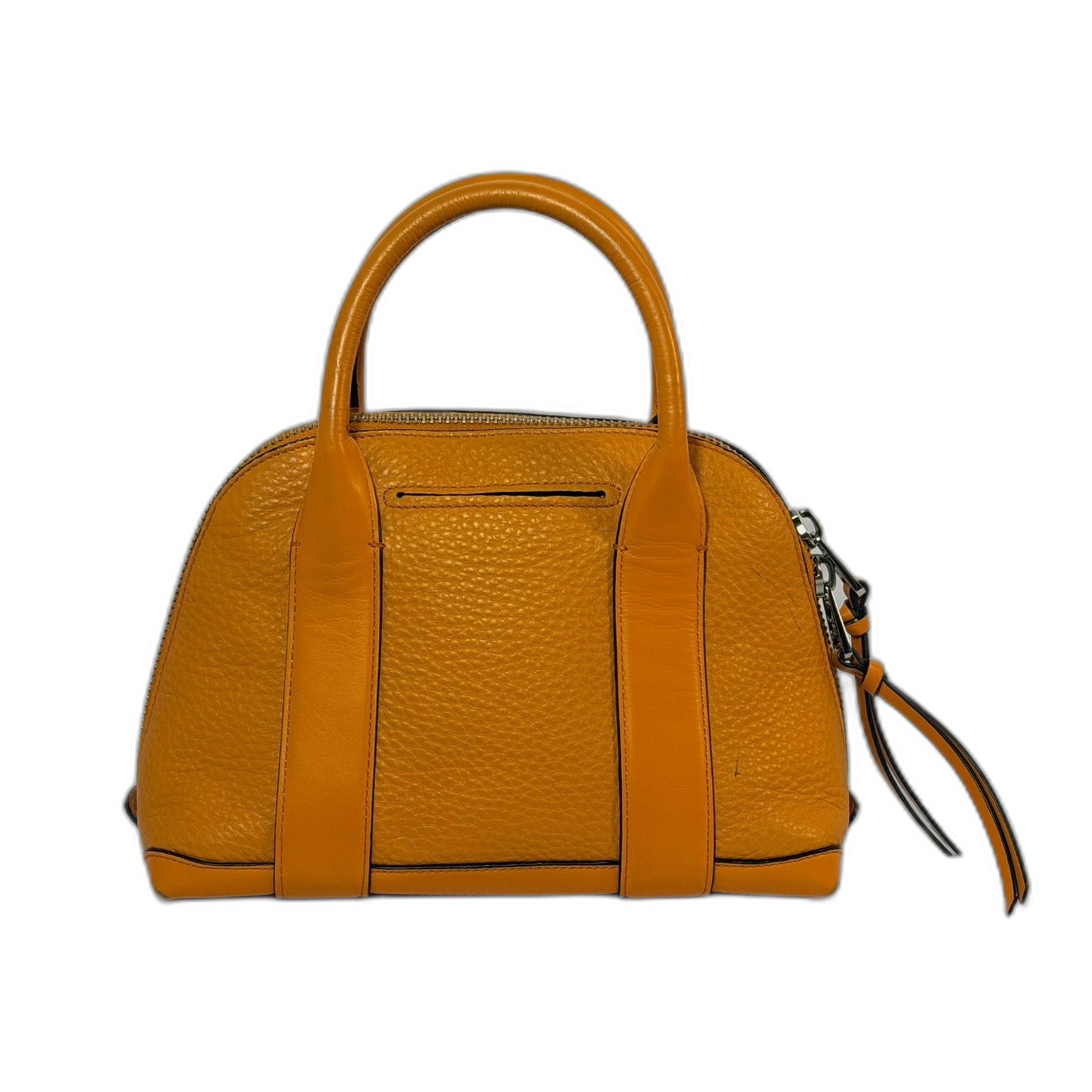 COACH Bleecker Leather Mini Preston Satchel Bright Mandarin F30143 Bowler RARE