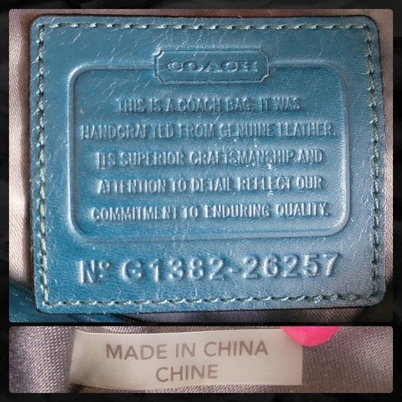 Coach 26257 Madison Phoebe Gathered Twist Teal Leather Shoulder Bag