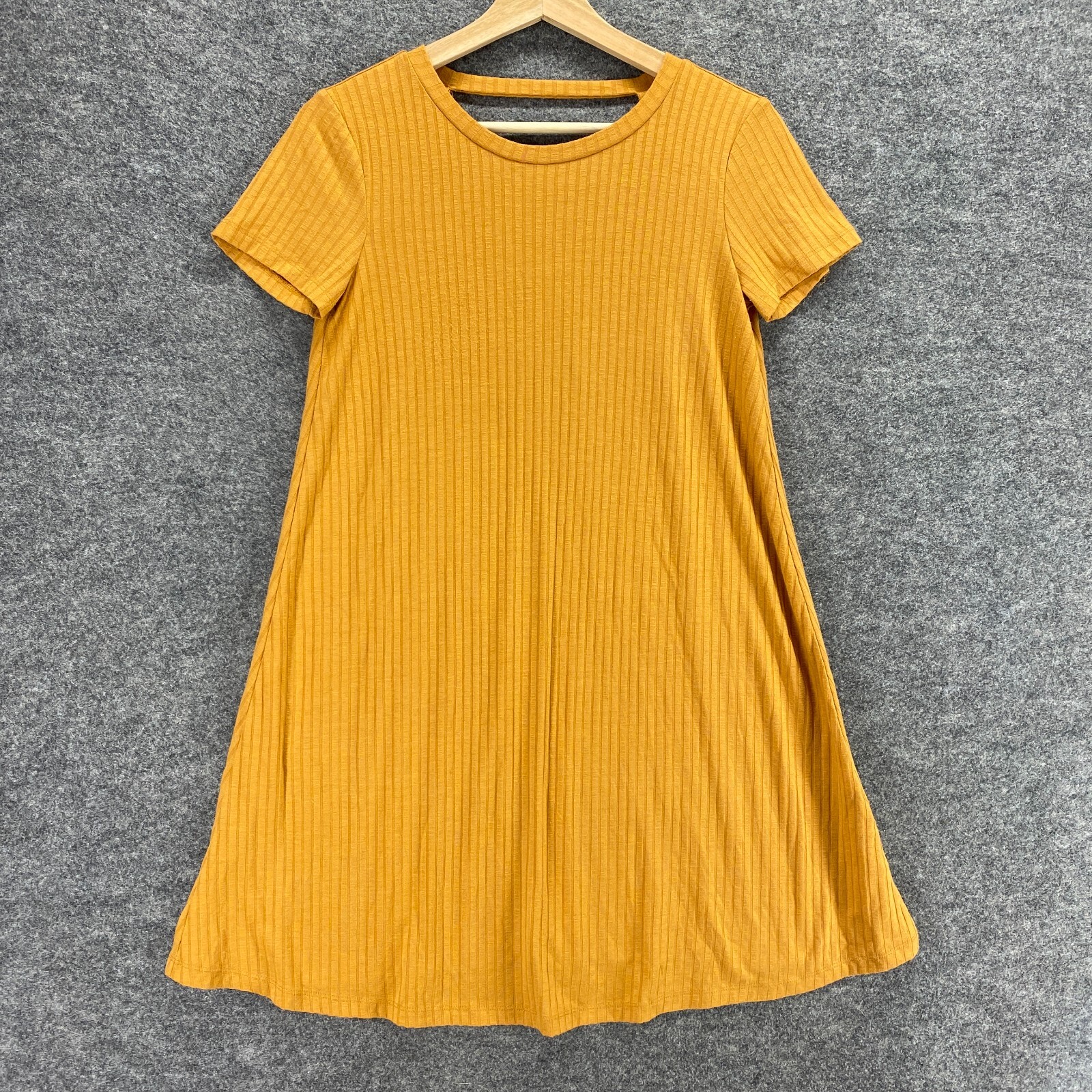 Forever 21 Dress Women S Yellow Short Sleeve Rayon Mini