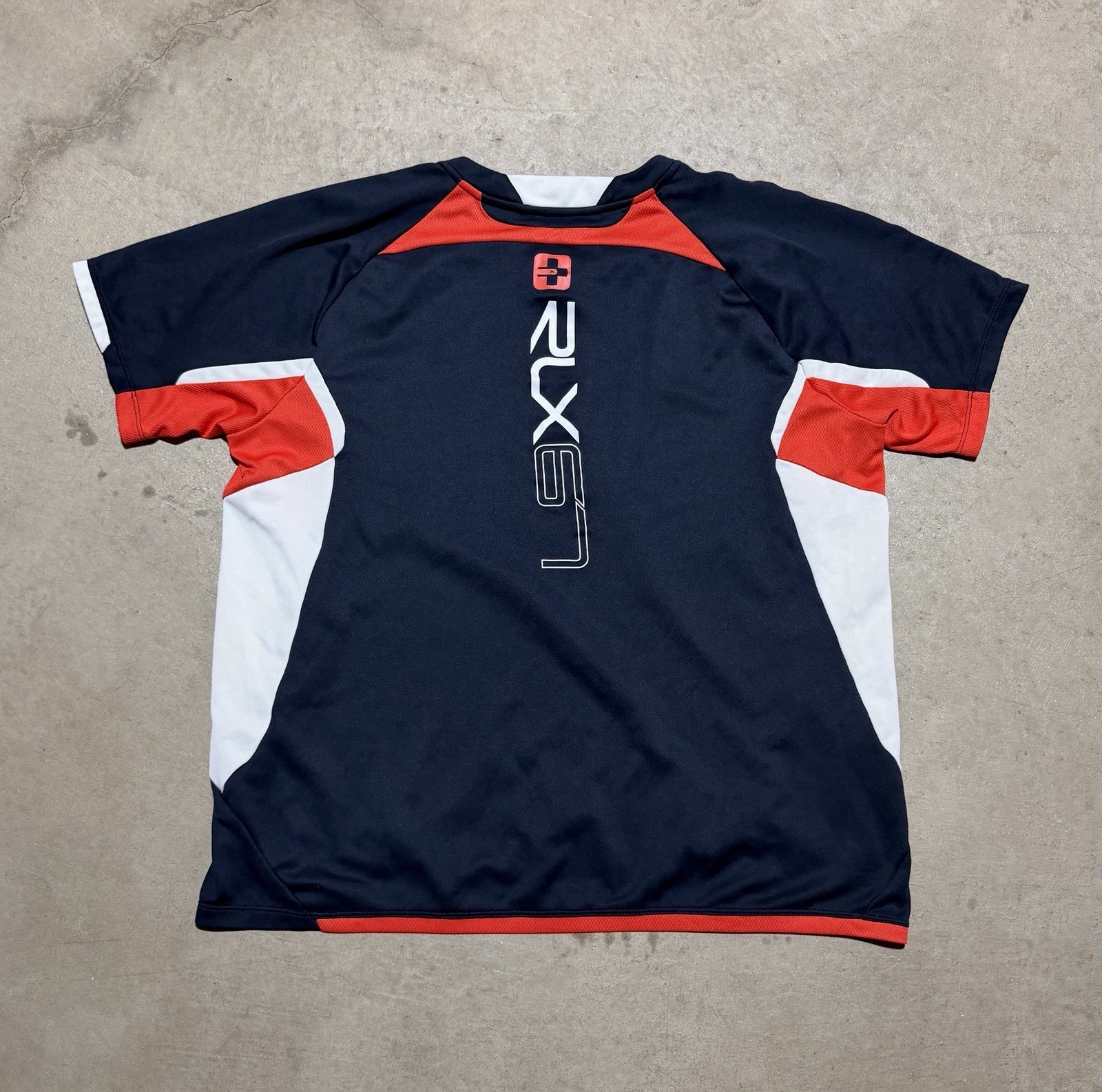 Ralph Lauren RLX 67 Racing Performance Technology T Shirt Size 23×26.5in Blue