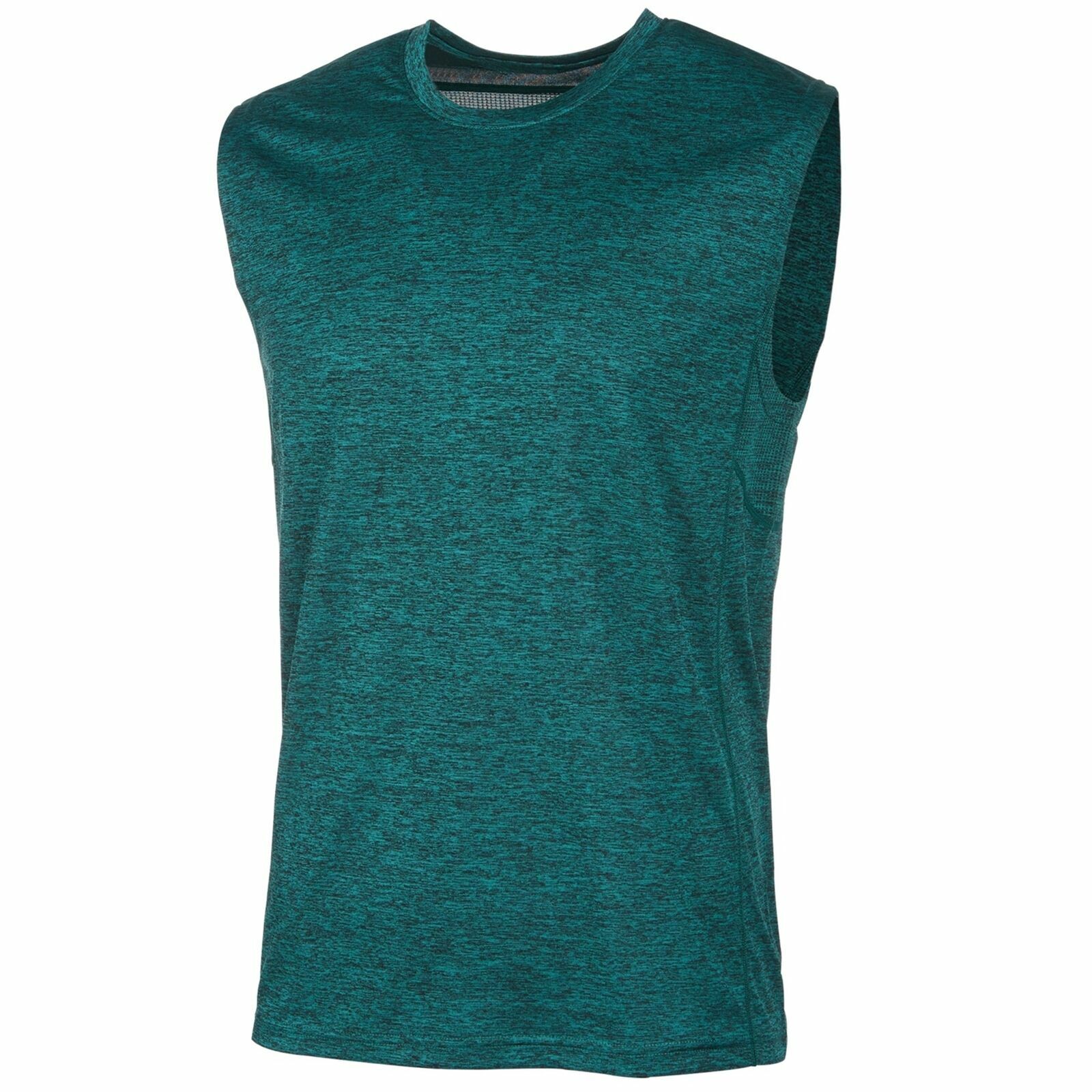 ID Ideology Men’s Mesh-Trimmed Sleeveless Shirt Bold Teal Heather Size L