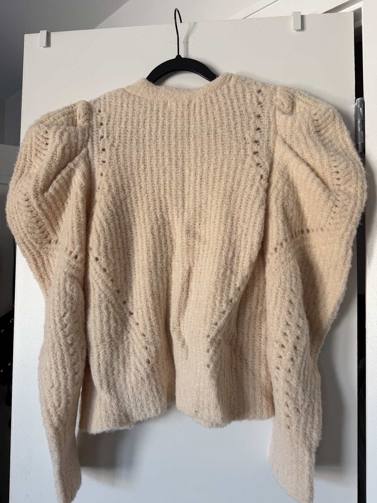 Ulla Johnson Cream Alpalca Blend Emmy Cardigan Sweater XL