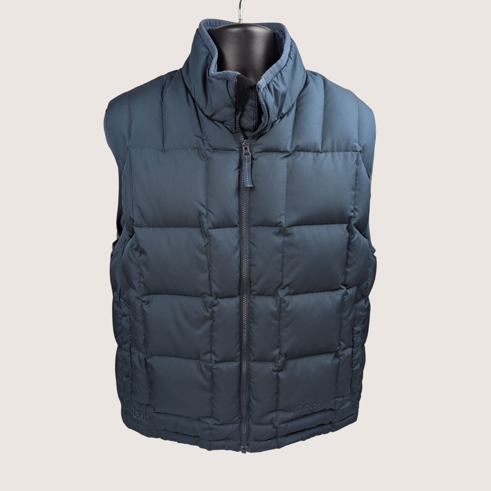 Cabela’s Premier Northern Men’s Medium M 650 Fill Goose Down Puffer Vest Navy