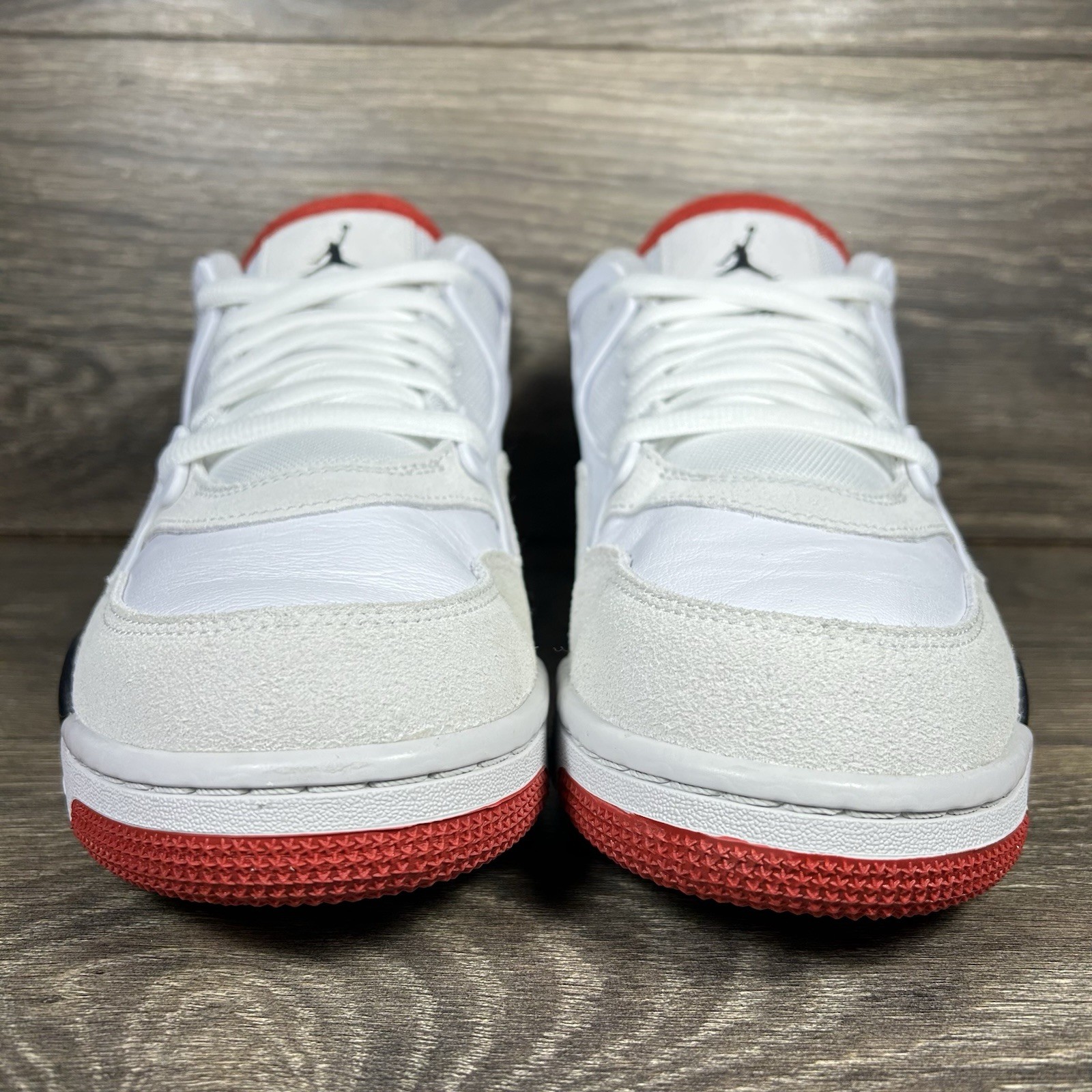 Nike Men’s Air Jordan 4 RM White Fire Red Athletic Shoes Sneakers Trainers New