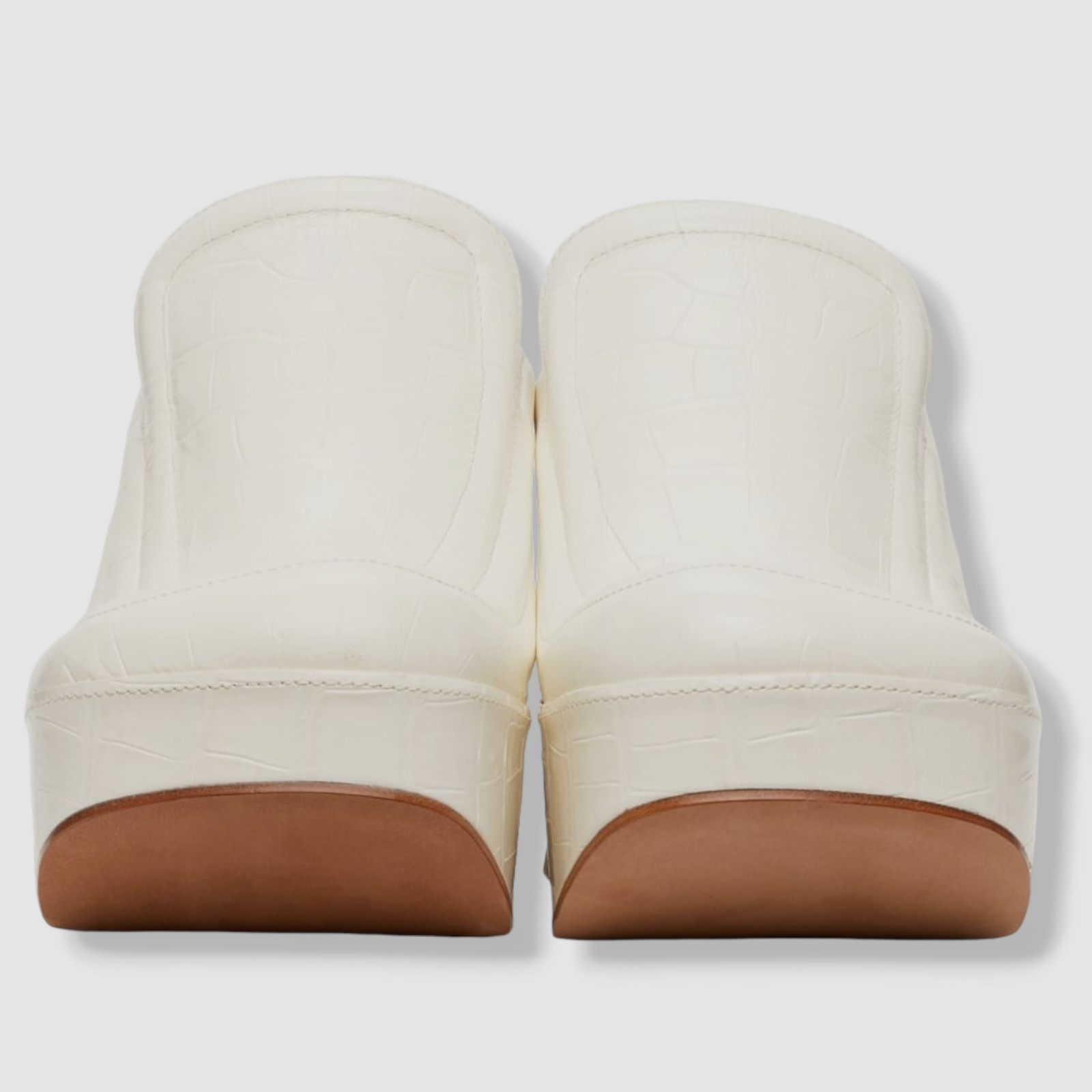 $1150 Bottega Veneta Women’s White Croc Wedge Heel Sandal Shoes Size EU 37/US 7