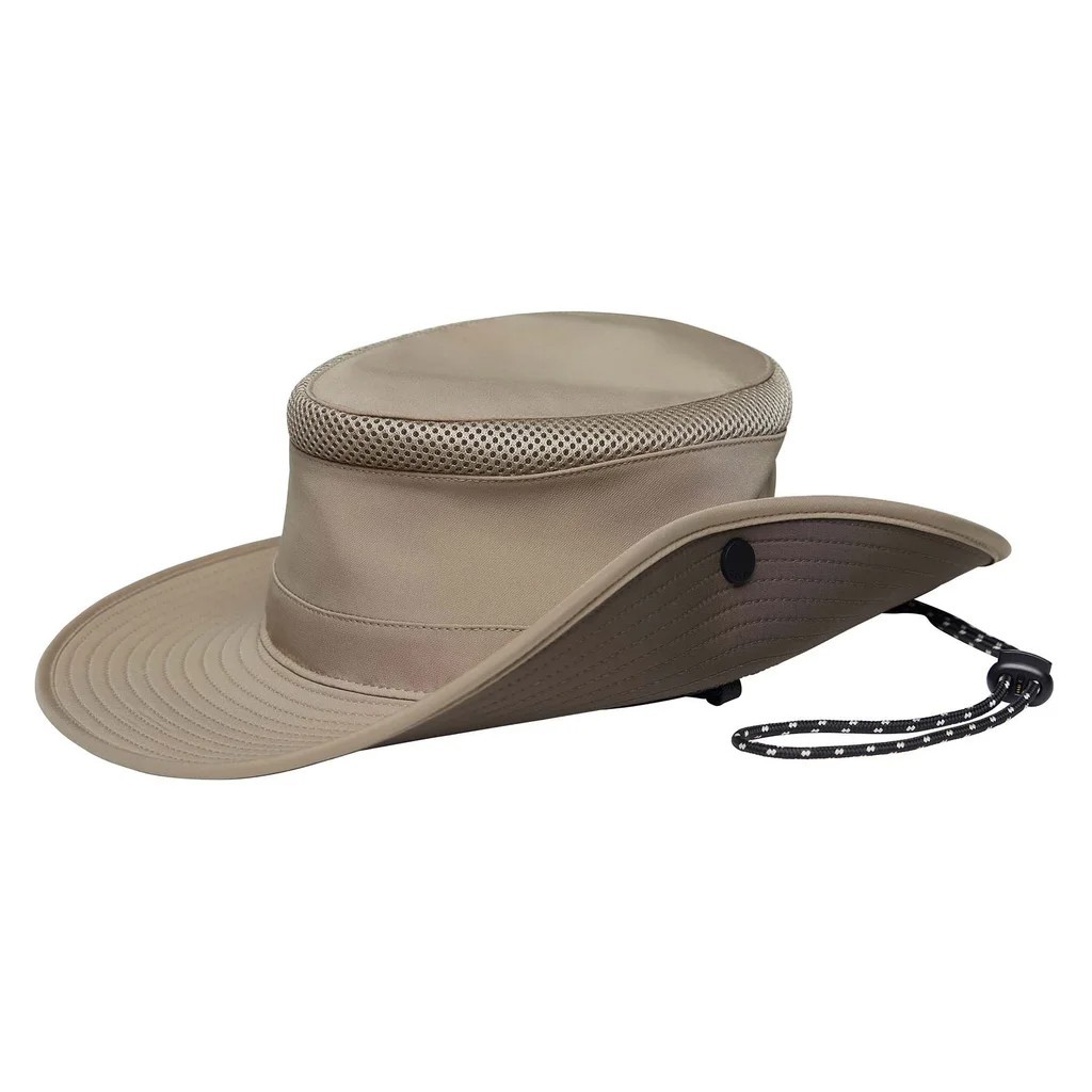 Orvis Outdoor Tech Hat UPF 50 Packable Snap-up Brim Mesh Ventilation TAN, NWT