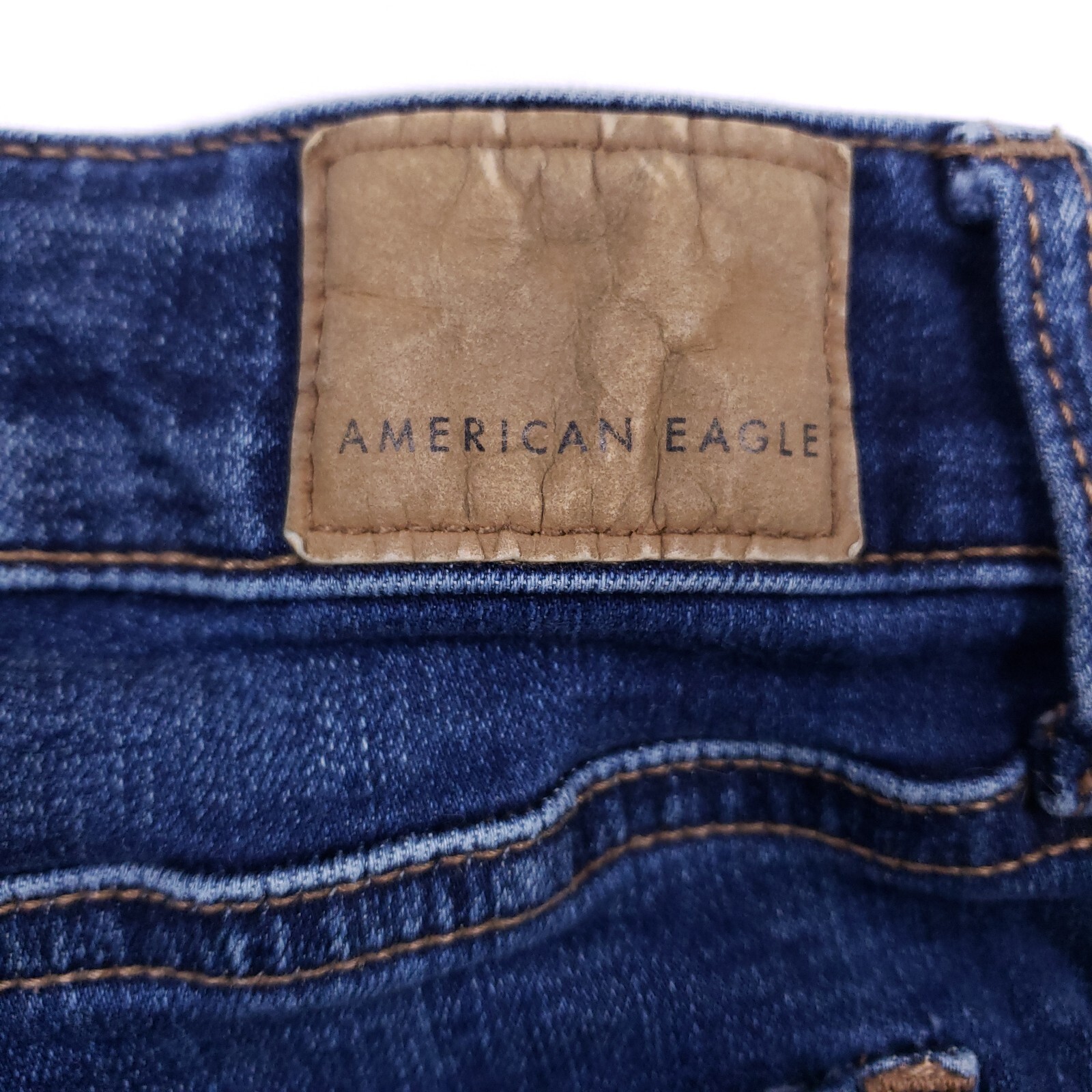 American Eagle Shortie Denim Shorts 26 in Blue Frayed Hem Coastal Cowgirl Chic