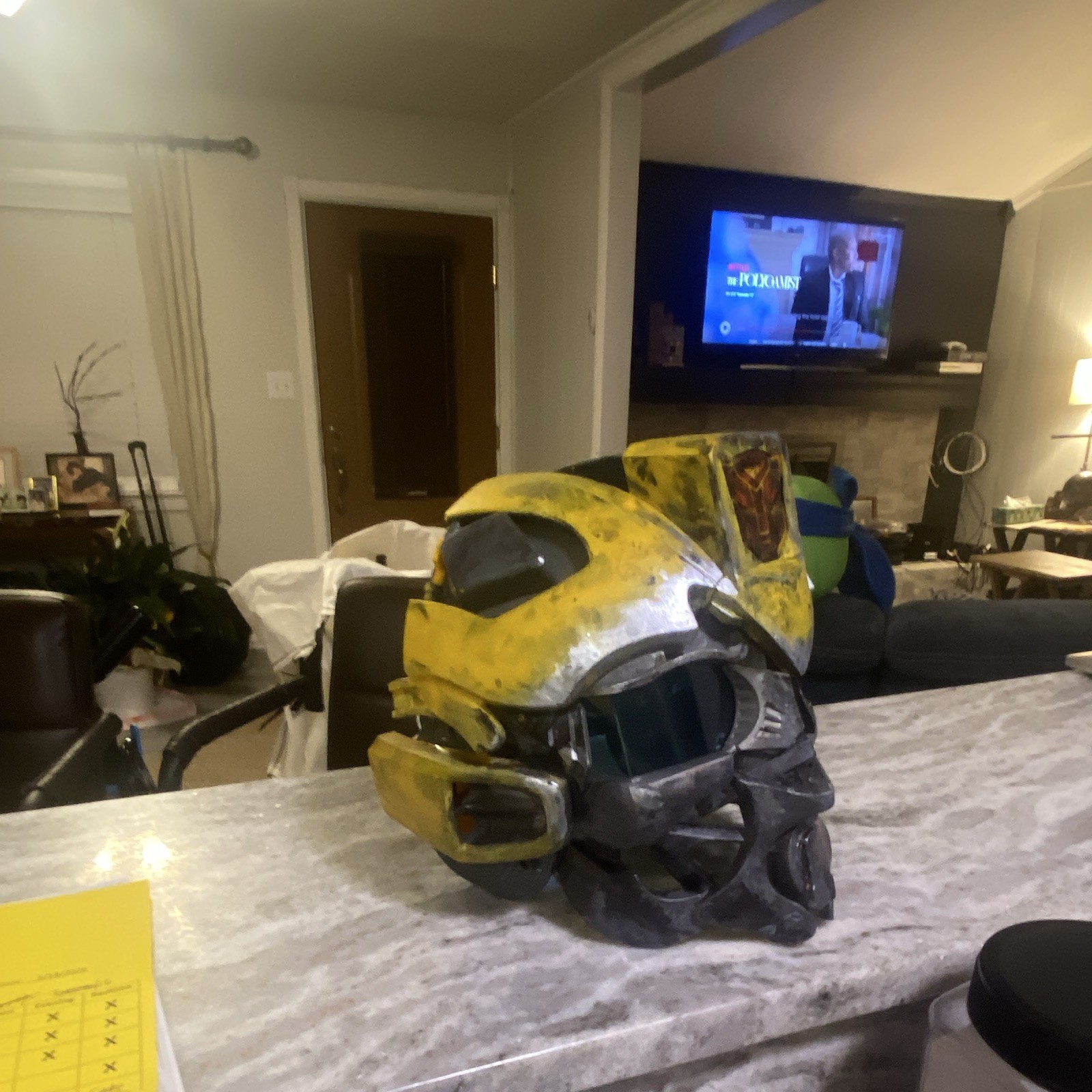 Handmade Transformers Bumblebee Full Face Mask Adjustable One Size Yellow/Black
