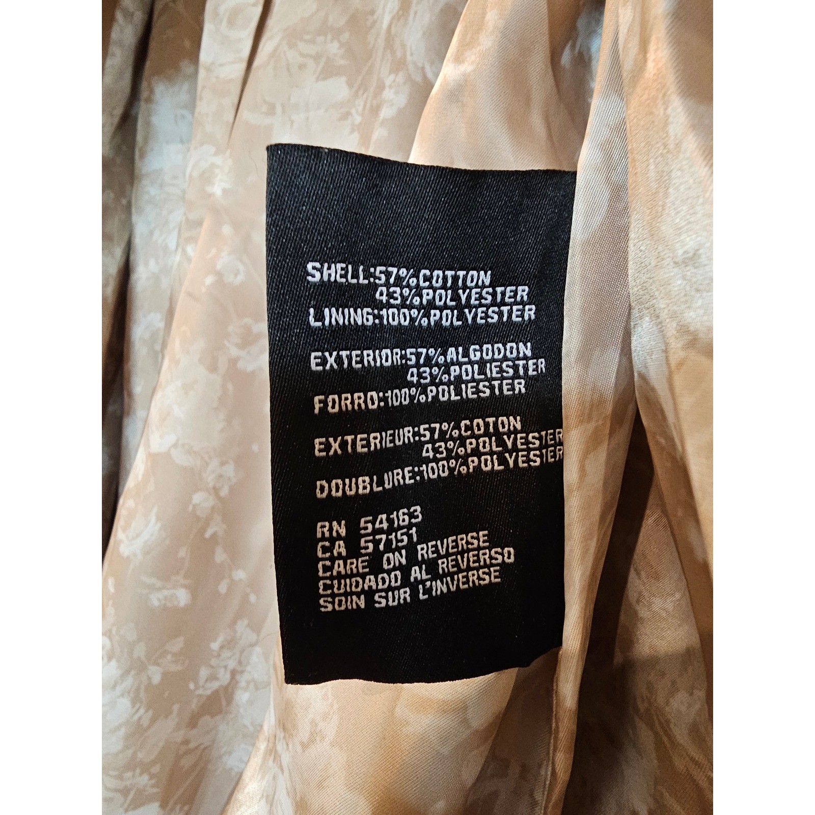 GUESS Los Angeles Womens Tan Draped Trench Jacket Drawstring Waist Beige Coat