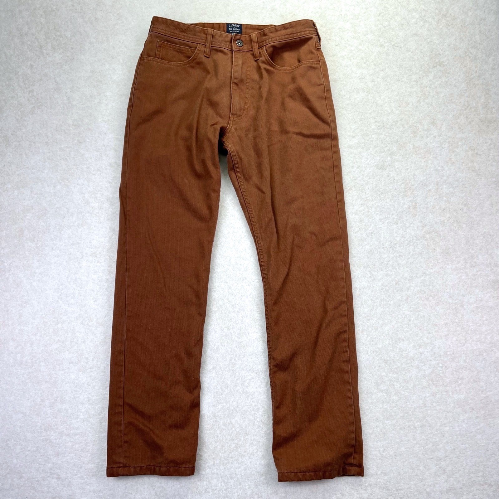 J.Crew The Sutton Pants Mens *30×30 Brown Plaid Flannel Lined Straight Outdoors