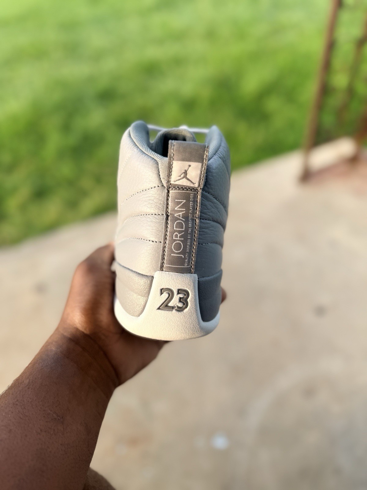 Jordan Air Jordan 12 Retro Stealth Gray. No box shoes was in clear case.
