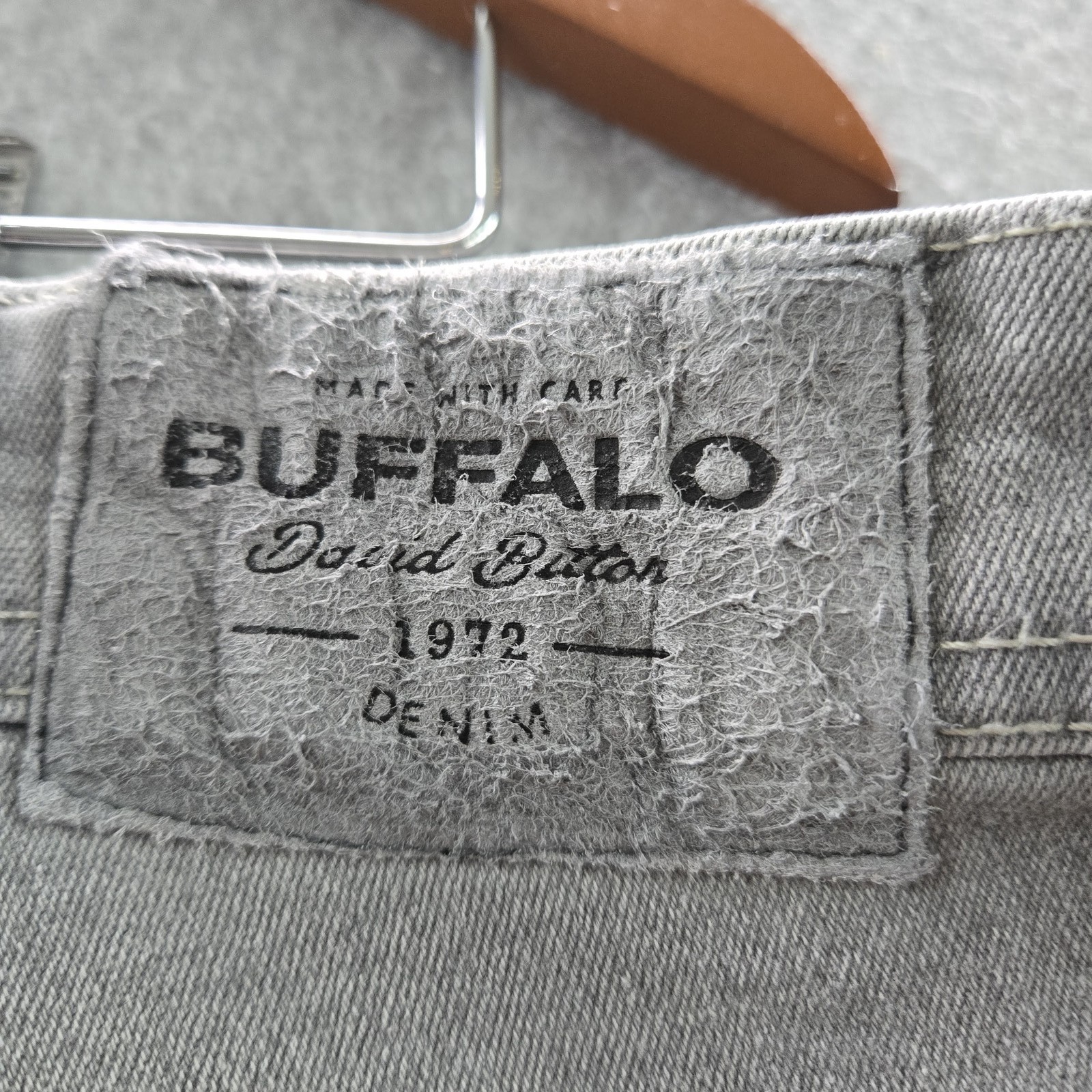 Buffalo David Bitton Men Jeans 34X30 Gray Denim Evan-X Slim Straight 26″
