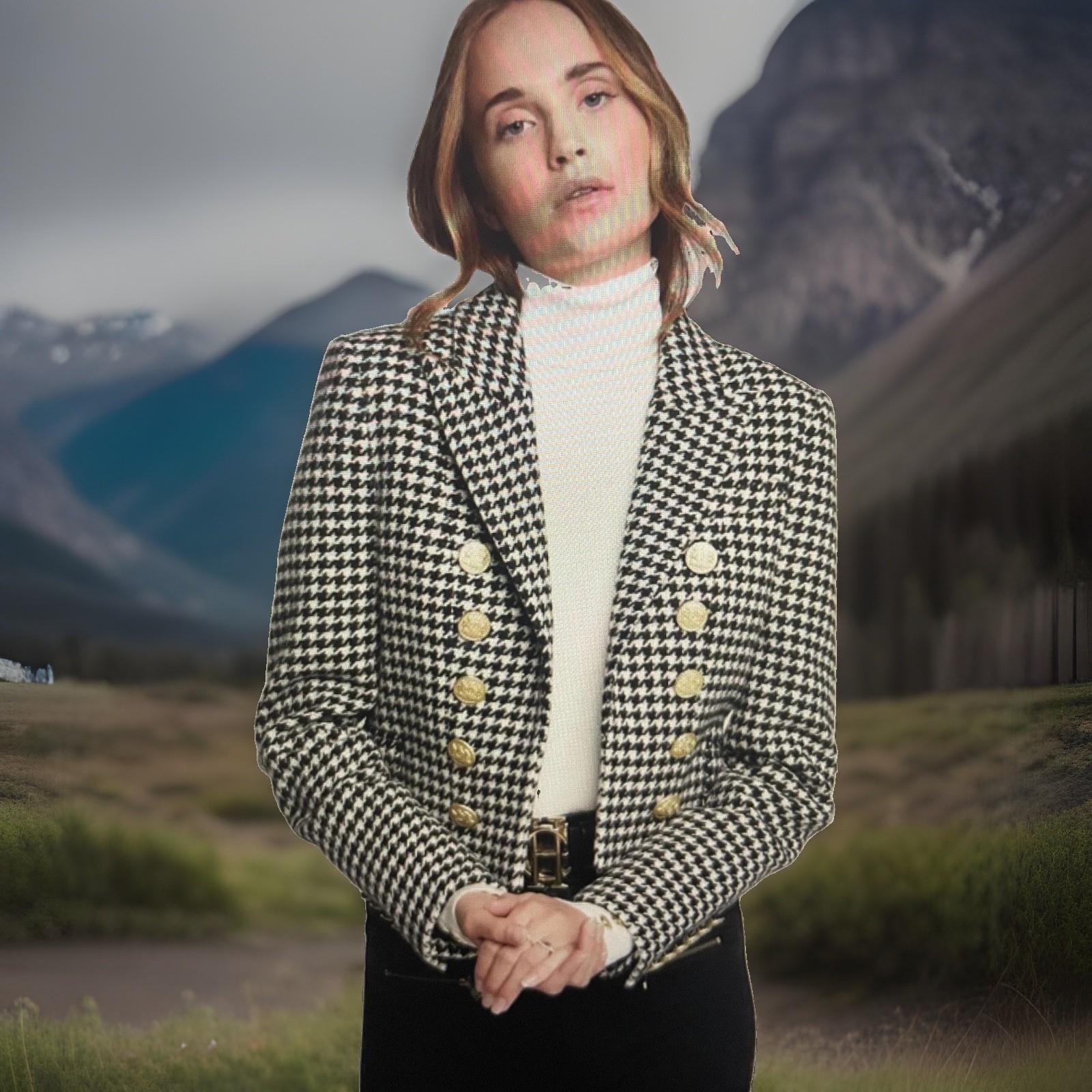 Women’s Holland Cooper Jacket -Houndstooth ( US 12/ UK 16)
