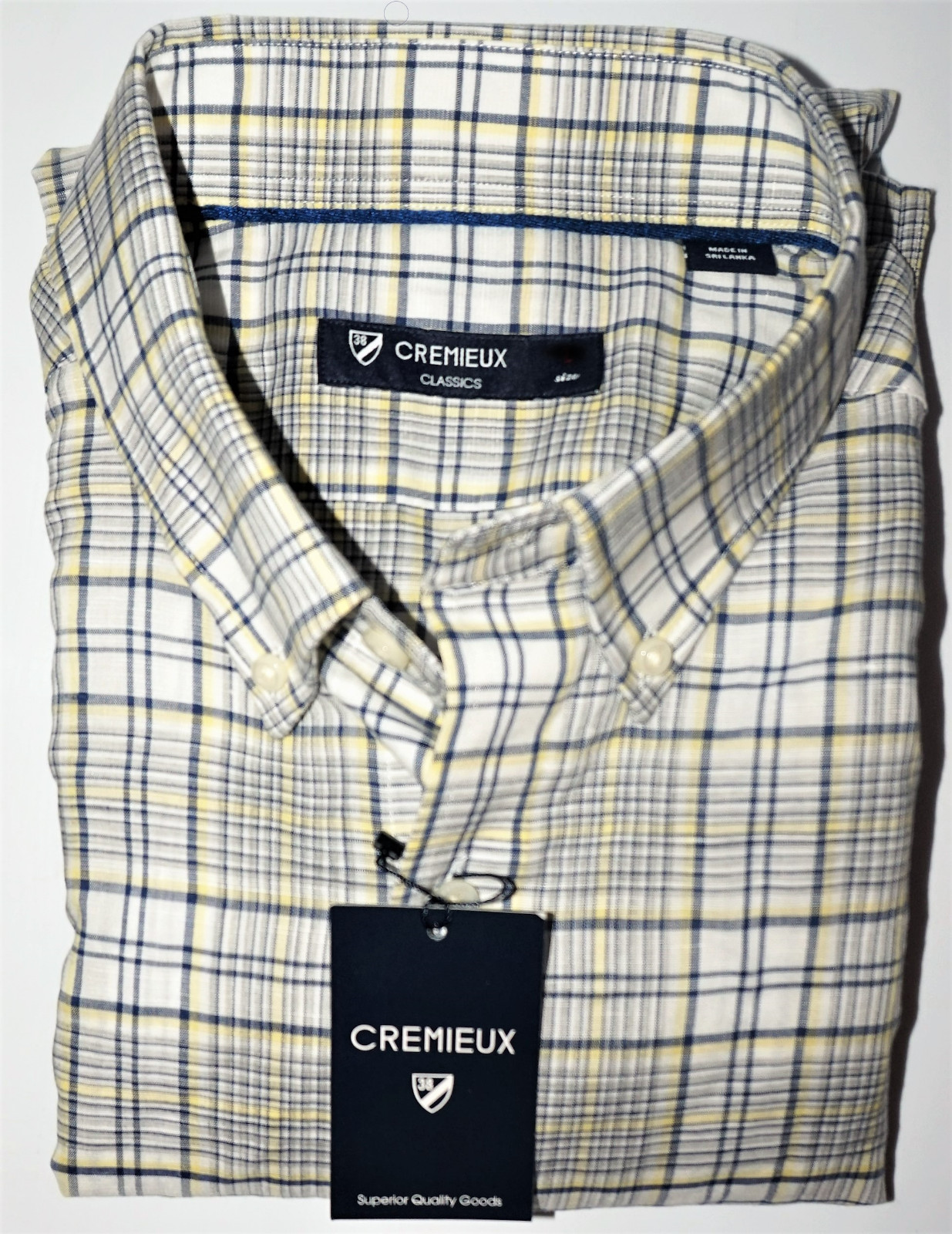 Daniel Cremieux L/S Shirt XL Sunshine Yellow Check Lightweight NWT (DC456)