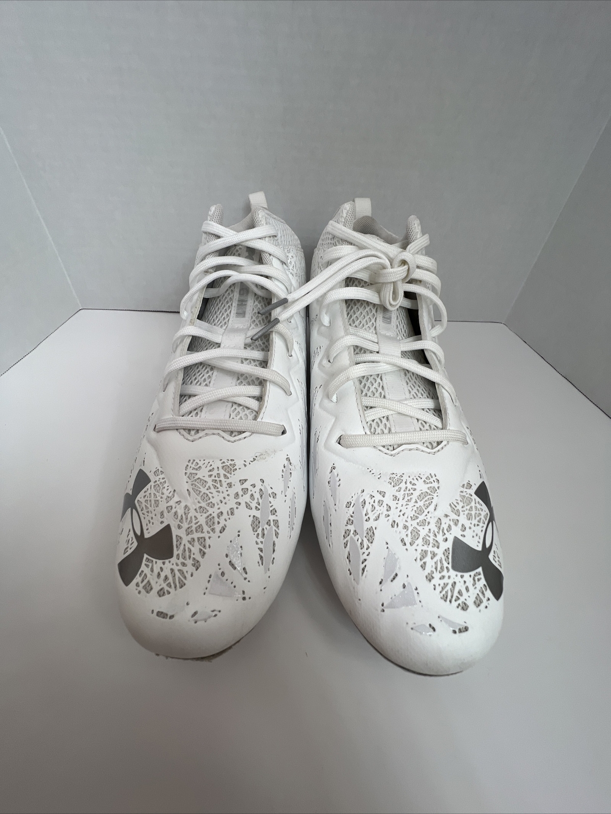 Under Armour Spotlight Mid 4D Football Cleats White 3023963-100 Men’s Size 12.5