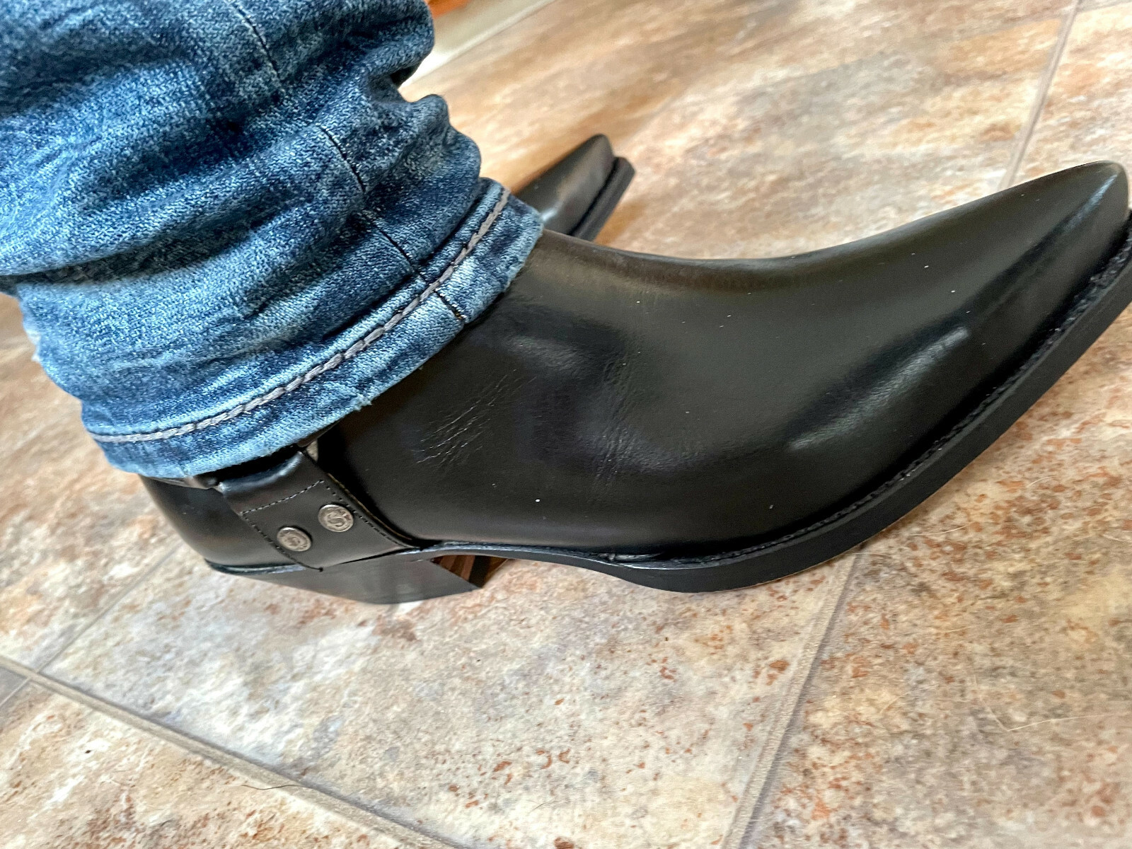 Sendra Cowboy Boots Cyclone Bikerboot Ibiza Leather Black Heel