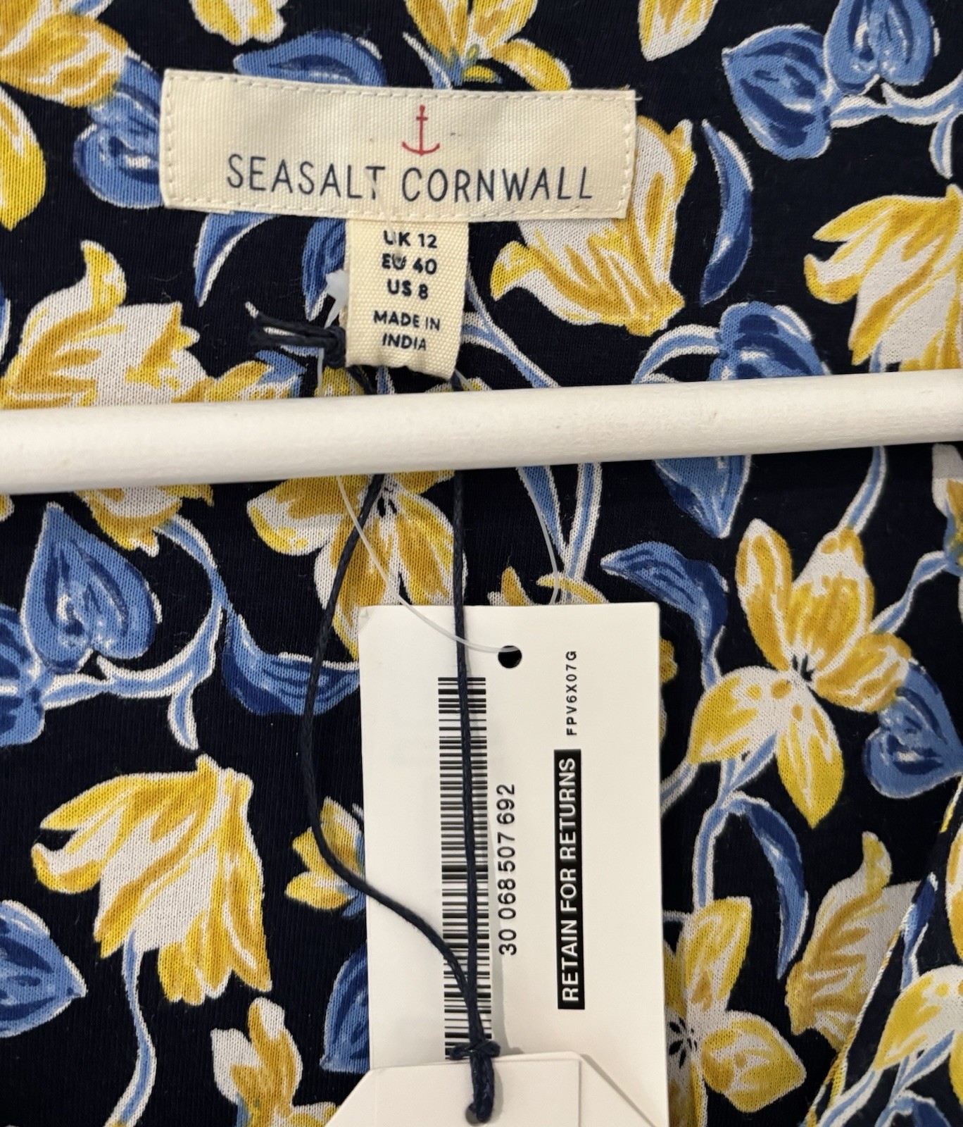 Seasalt Ava Jersey V-Neck Dress – Cyclamen Maritime – UK 12 ~ BNWT Rrp £69.95