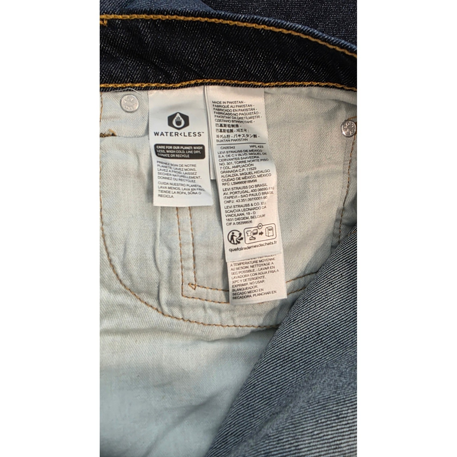Levis 511 Slim Fit Stretch Jeans Men’s 42×32 Dark Indigo Blue NEW