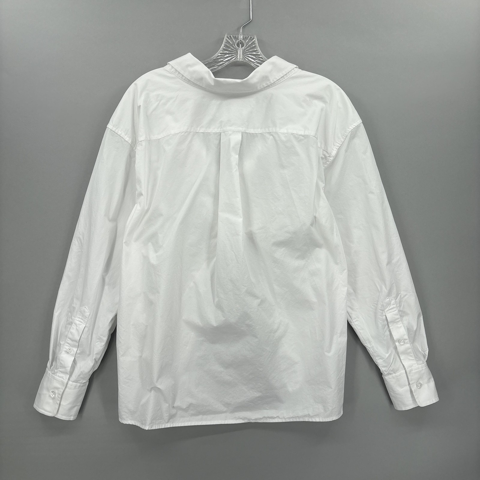 Alexander Wang Shirt Womens XS White Twist Front Button Up Top Long Sleeve