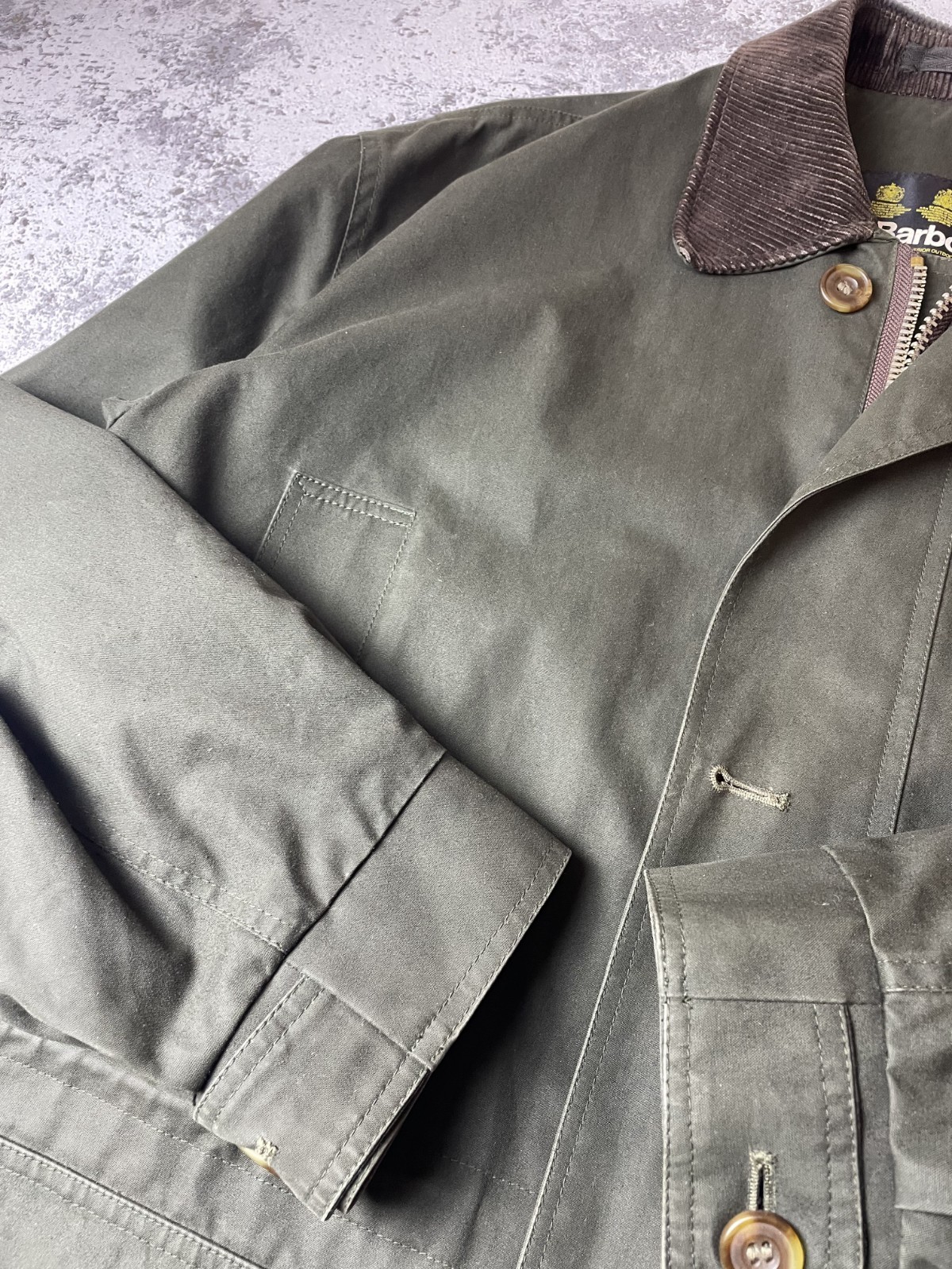 Barbour Ventile Jacket C42 (107cm) A1005 Unlined Green Vintage Rare