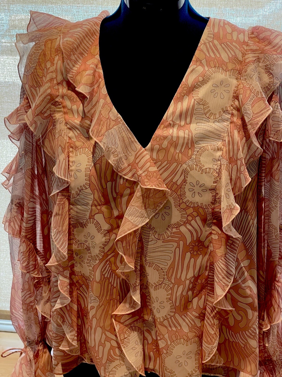 Ted Baker Blouse Large New MSRP &155.00