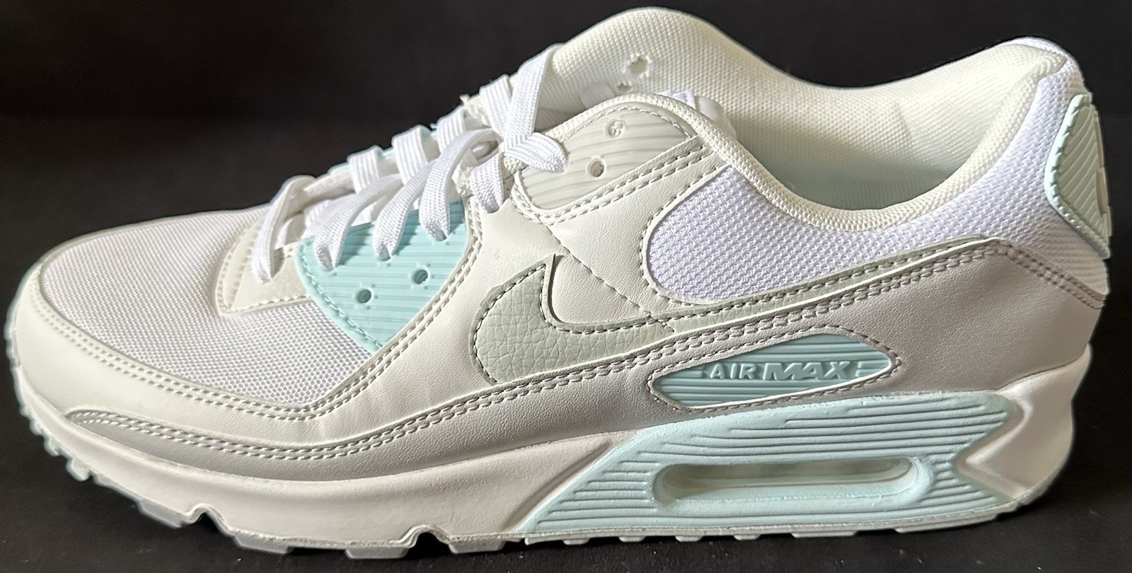 Nike WMNS Air Max 90 Ice Blue White Gray Women Size 11 Men 9.5 New DH8010- 104