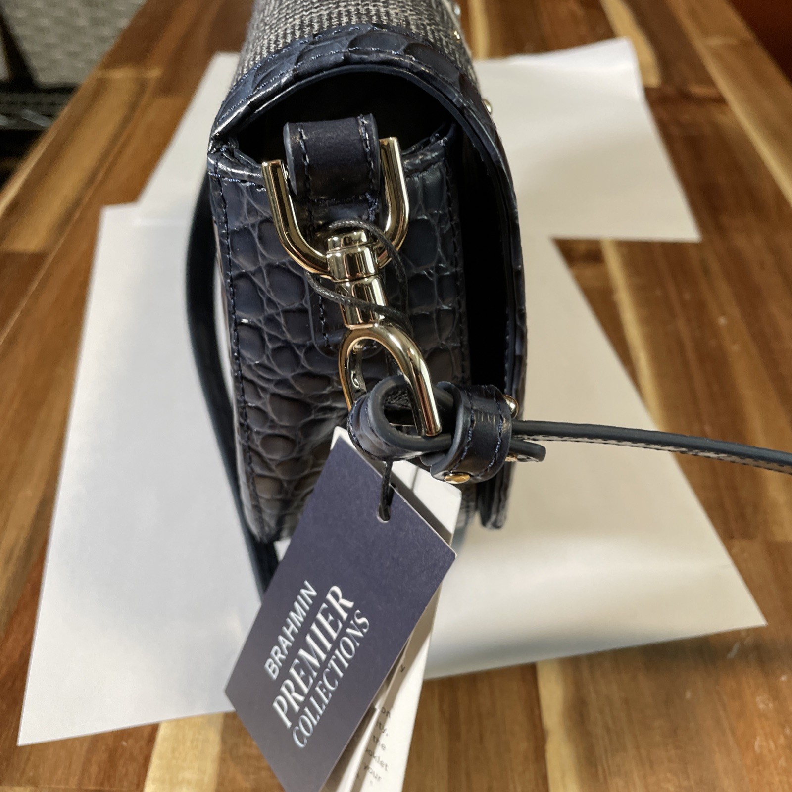 NWT BRAHMIN Briar crossbody, Multi Riverton PREMIER leathe & fabric, $325