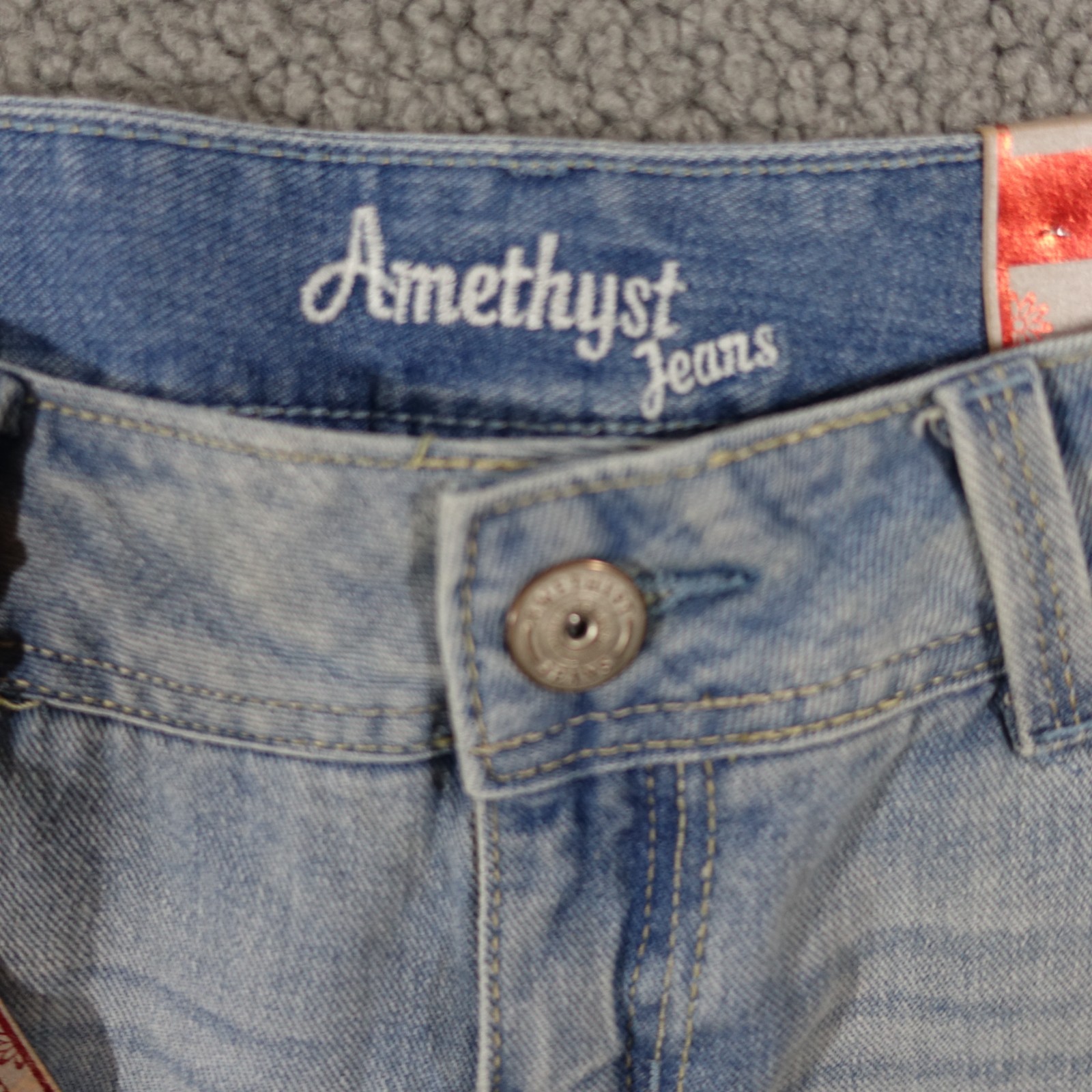 Amethyst Jeans Shorts Juniors Size 9 Pockets Cotton Blend Low Rise Distressed