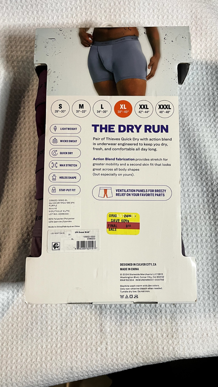 Pair of Thieves, Quick Dry Action Blend Boxer Briefs 3 Pack