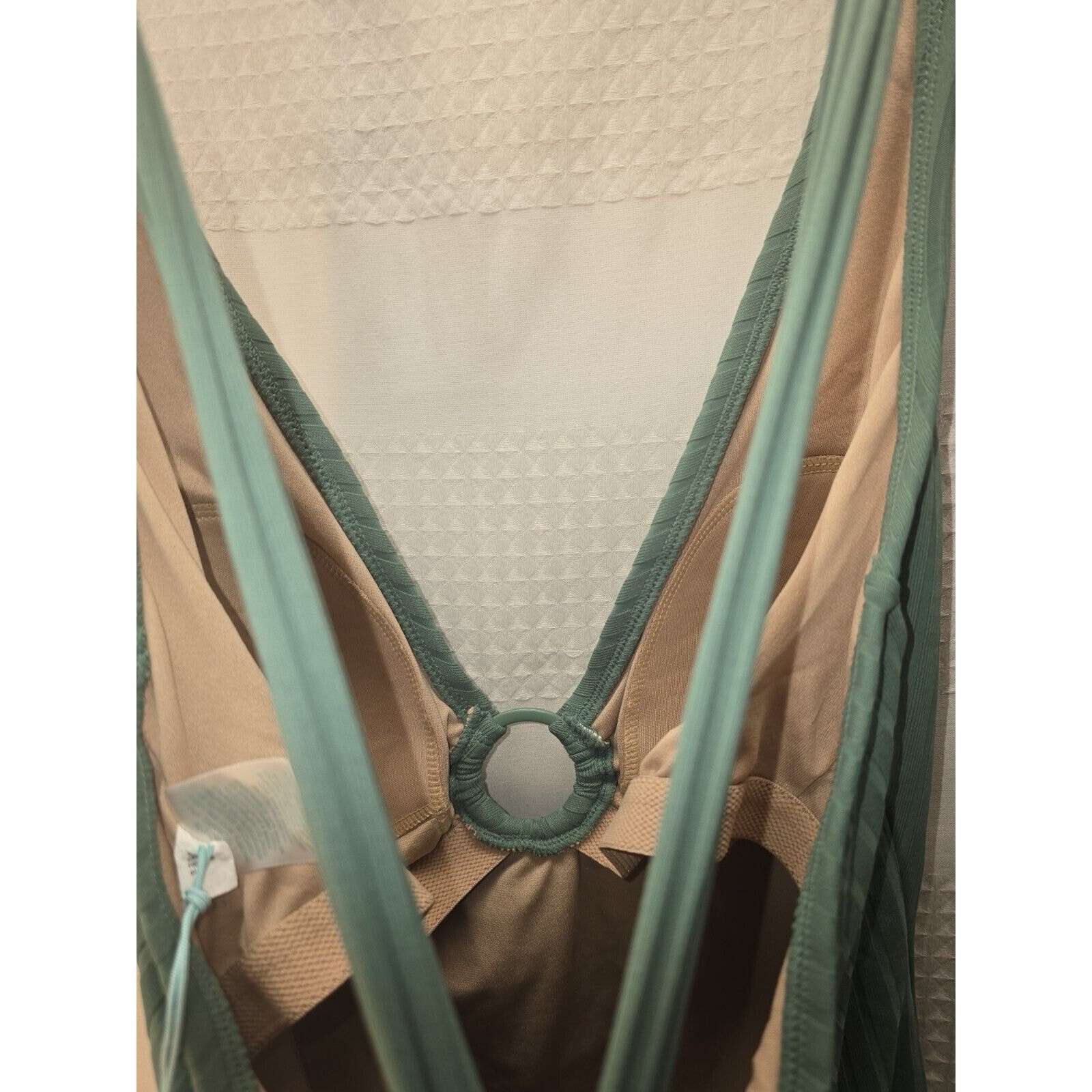 Kona Sol Women’s Large Coverage One Piece Swimsuit Ribbed Swimwear Green 5572
