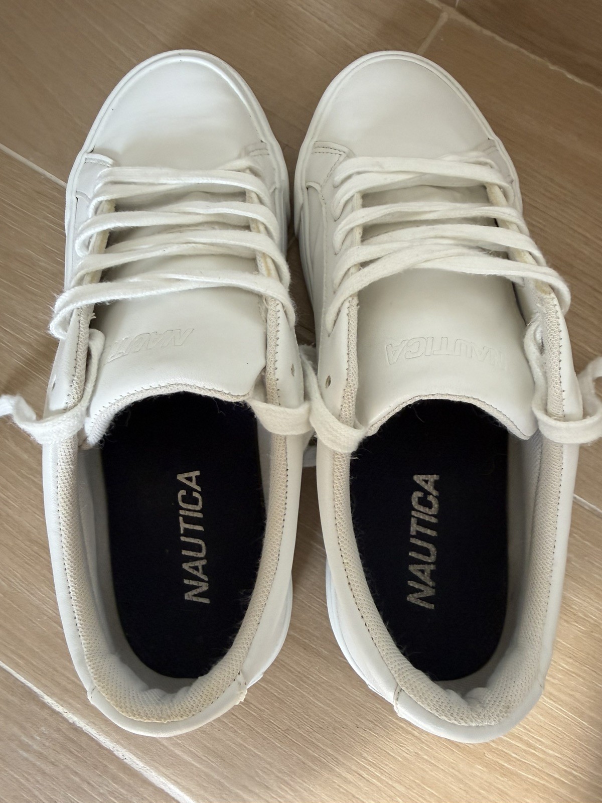 Nautica Mens sz 13 Casual Shoe,Classic Low Top HOUGHTON WHITE,Sneaker ☆#162L